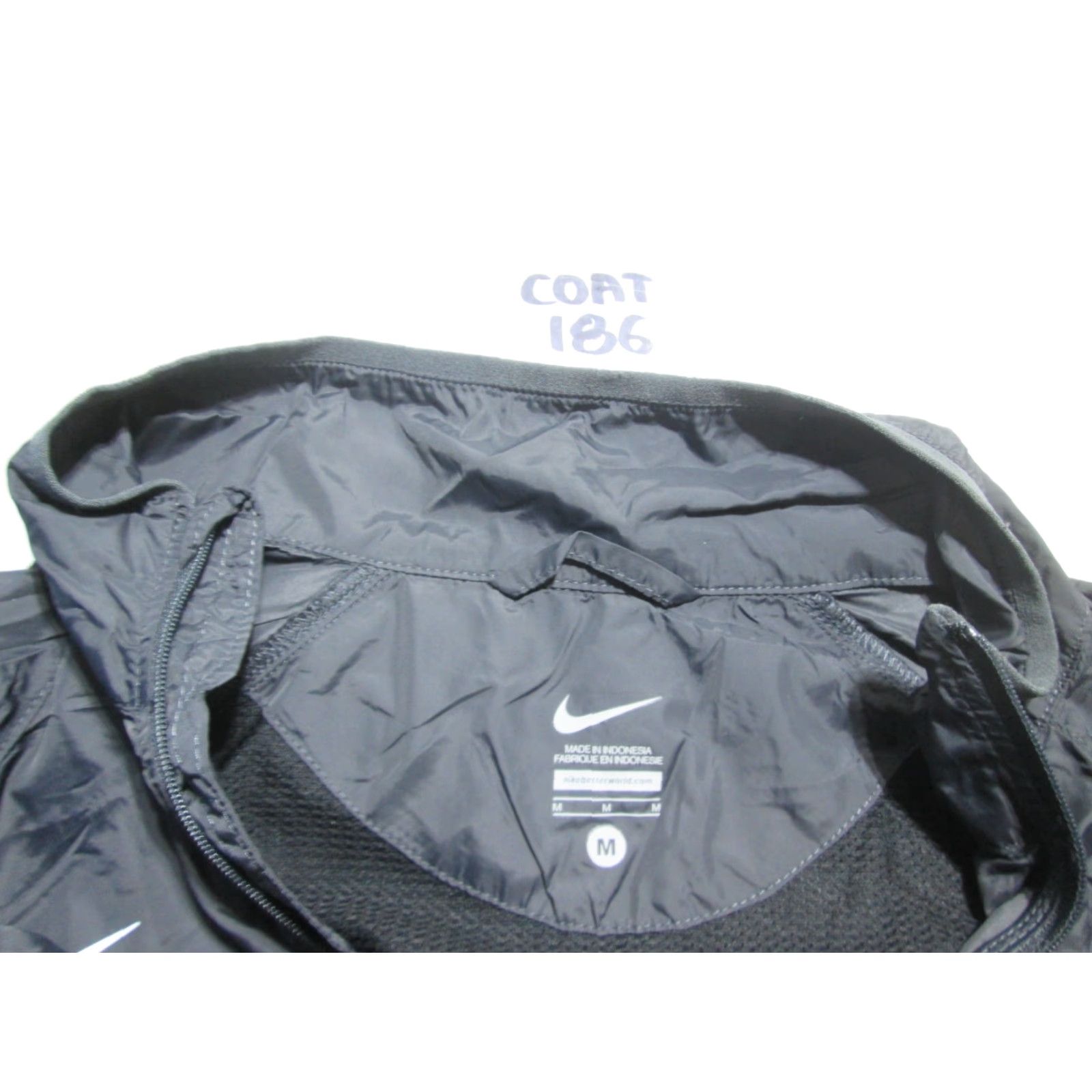 Nike Nike Womens Windbreaker Jacket M Black Outerwear Zip Pockets Solid Long Sleeve USA Womens Size M / US 6-8 / IT 42-44 - 7 Thumbnail