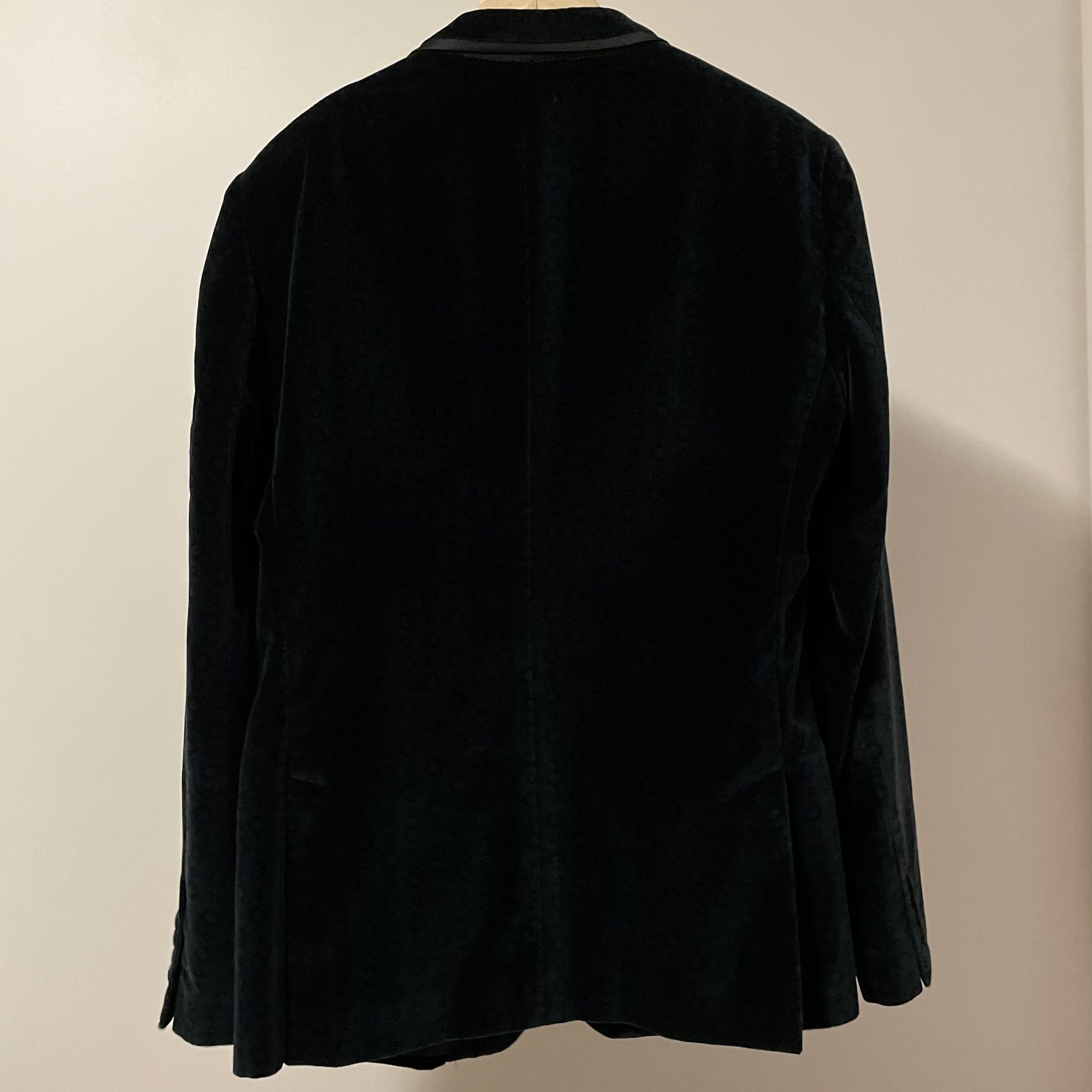 Dolce & Gabbana D&G Velvet Jacket in Emerald Green with Patterns Size 52R - 6 Thumbnail
