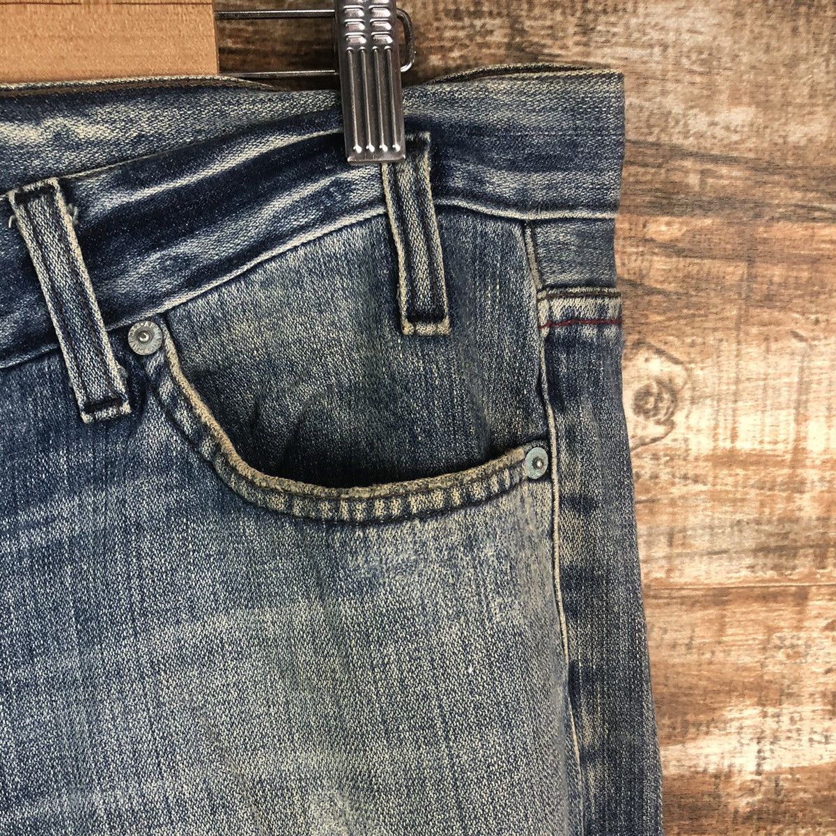 Armani Exchange DL Armani Exchange Blue Distressed Denim Pants #C277 Size US 34 / EU 50 - 8 Thumbnail