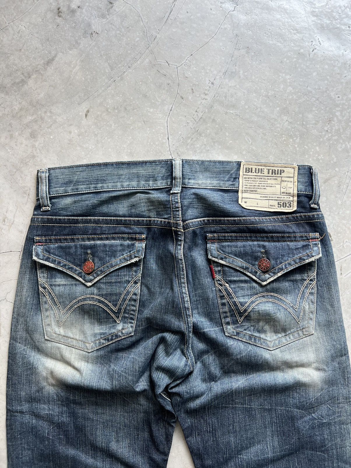 Edwin Edwin Blue Trip Tag size 34 Actual 36x33 Size US 34 / EU 50 - 1 Thumbnail