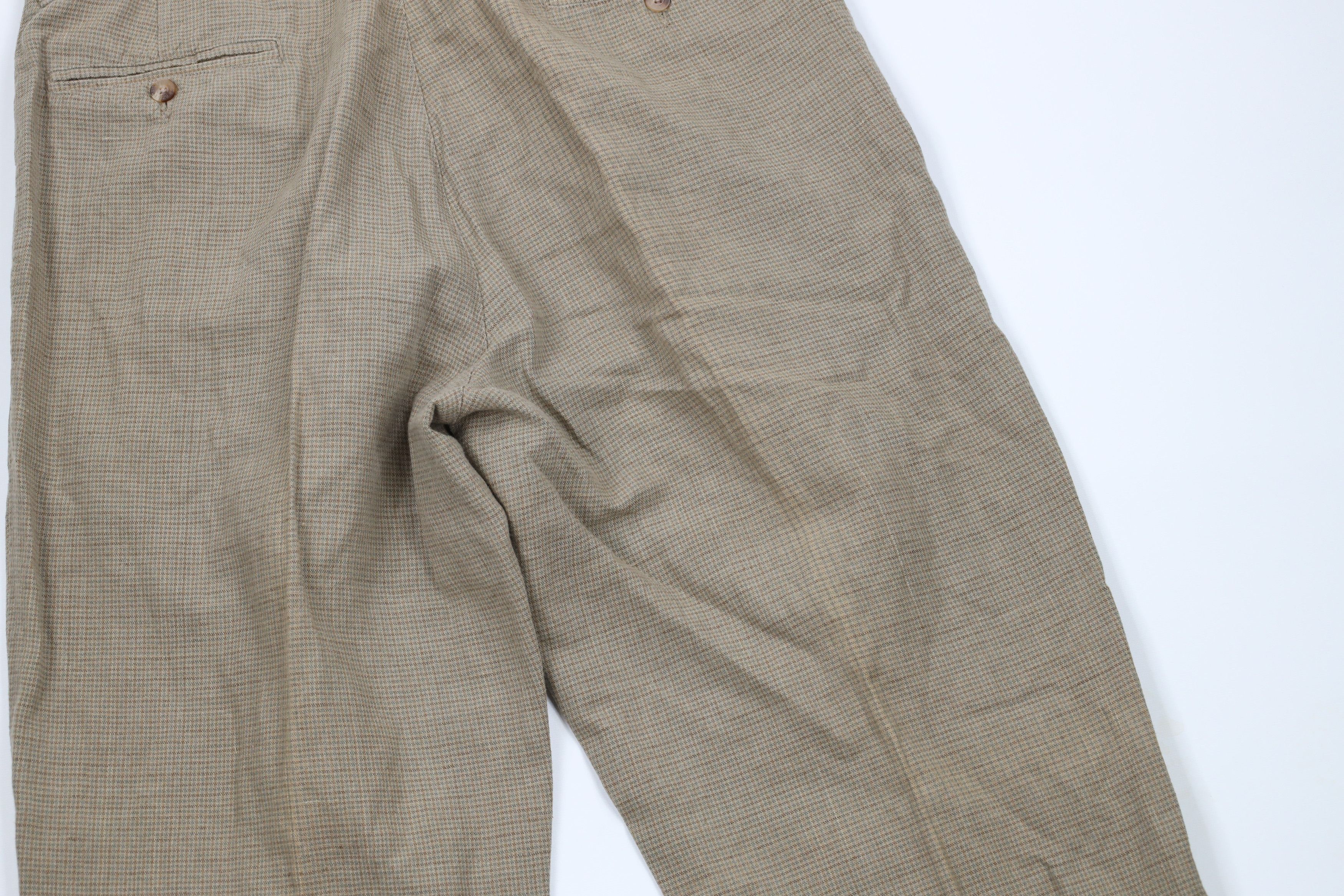 Eddie Bauer × Vintage Vintage 90s Eddie Bauer Blend Pleated Wide Leg Cuffed Pants Size US 36 / EU 52 - 9 Thumbnail