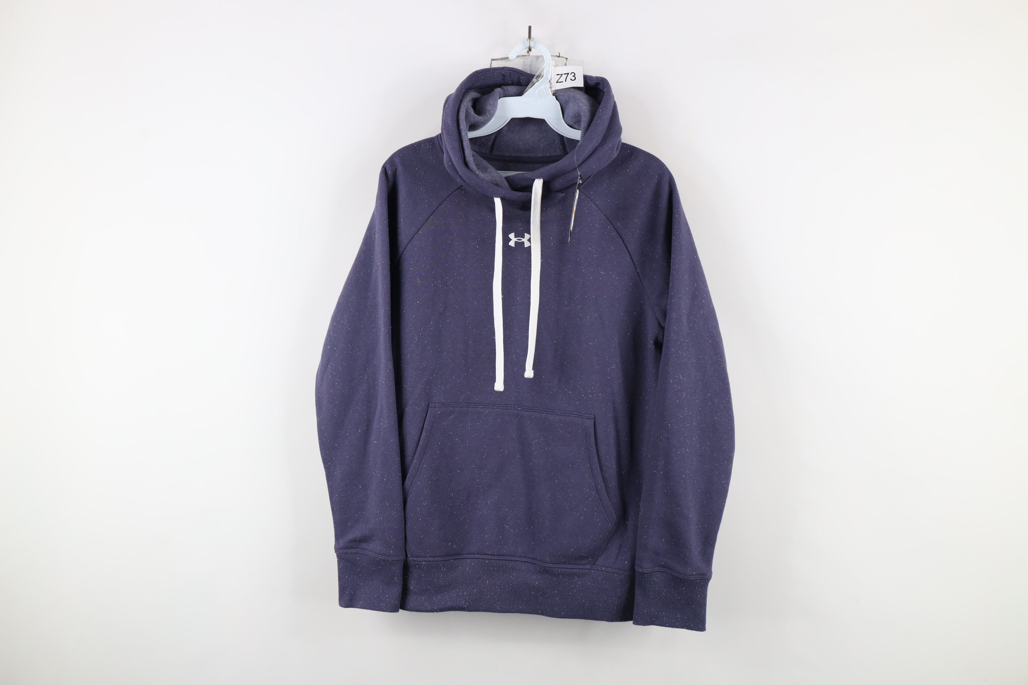 Under Armour × Vintage New Under Armour Fleece Flecked Hoodie Sweatshirt Purple Size S / US 4 / IT 40 - 1 Thumbnail