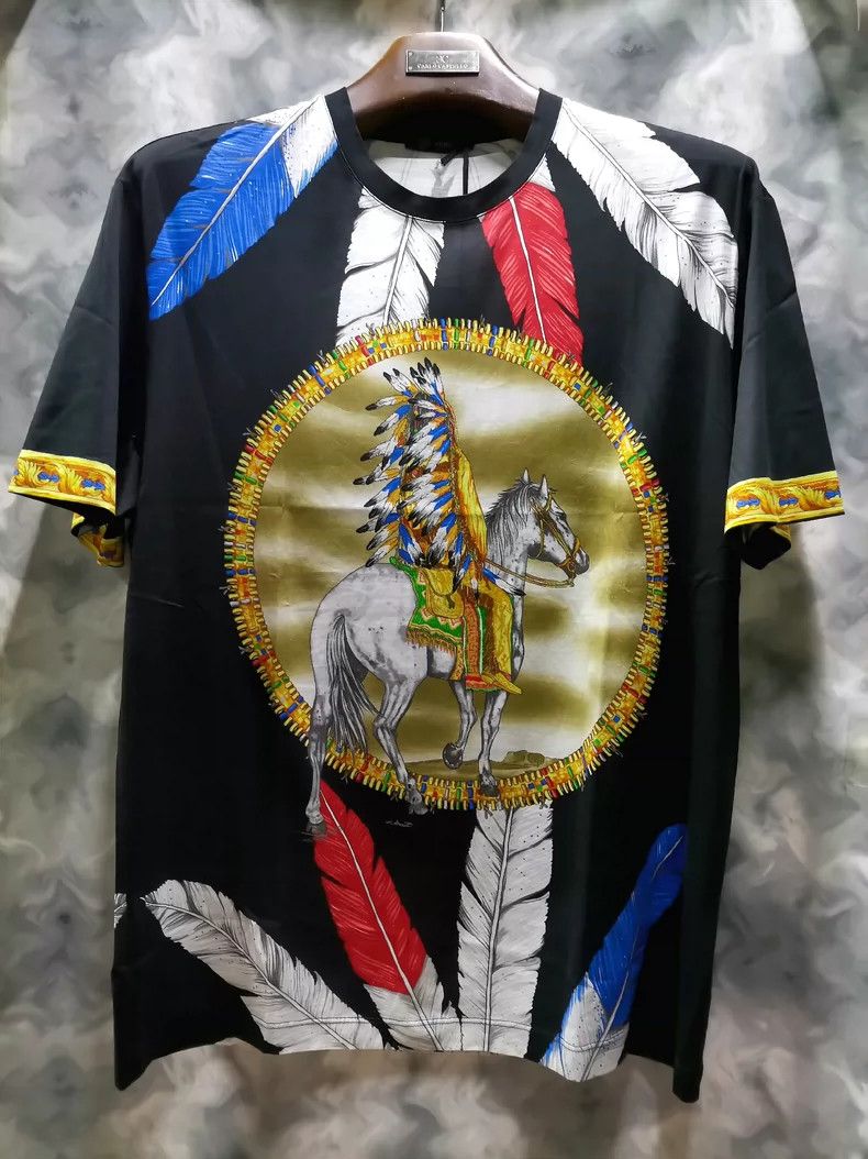 Versace Versace Men's crew neck short-sleeved T-shirt Size US XL / EU 56 / 4 - 1 Thumbnail