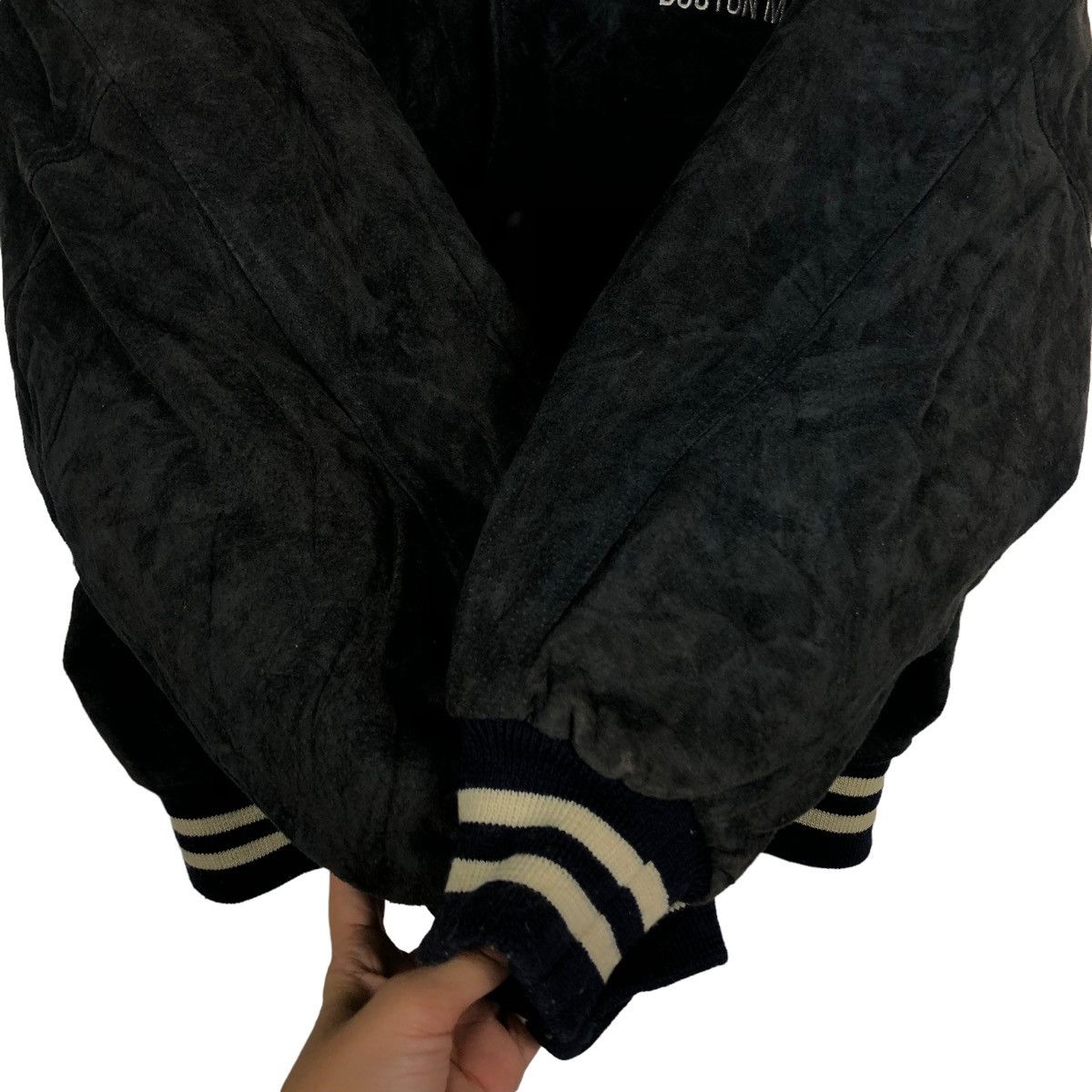Converse 🔥90’s VTG LEATHER BOMBER JACKET CONVERSE ALL STAR BOSTON Size US L / EU 52-54 / 3 - 12 Thumbnail