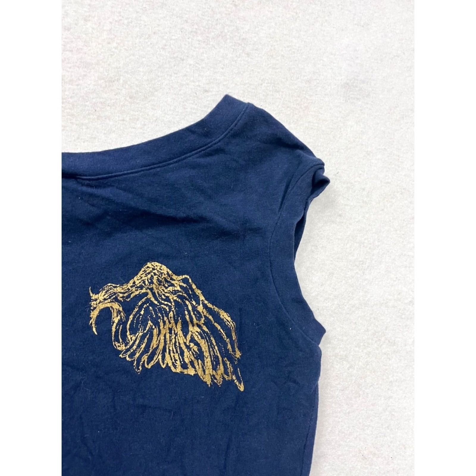 Vintage Navy Cap Sleeve Dress By Angelrox S #8863 - Sustainable Shirt - Womens Size S / US 4 / IT 40 - 7 Thumbnail