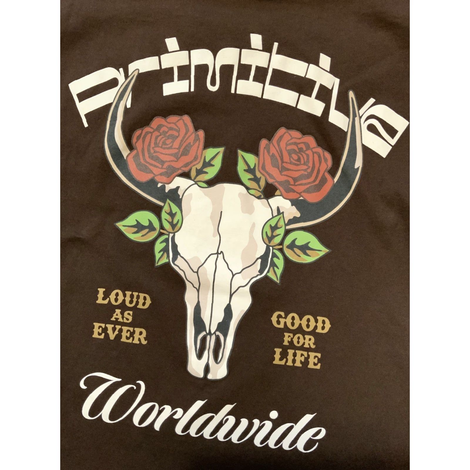 Primitive VINTAGE Primitive Worldwide Rodeo Longhorn Bull Skull Brown Graphic S/S Crew T-Shirt MD Size US M / EU 48-50 / 2 - 7 Thumbnail