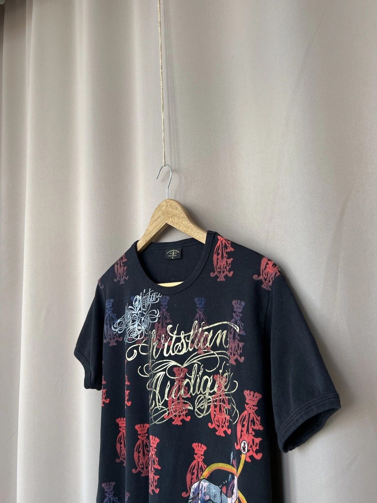 Christian Audigier Christian Audigier Los Angeles Print T-Shirt Womens Size XL Size US XL / EU 56 / 4 - 4 Thumbnail
