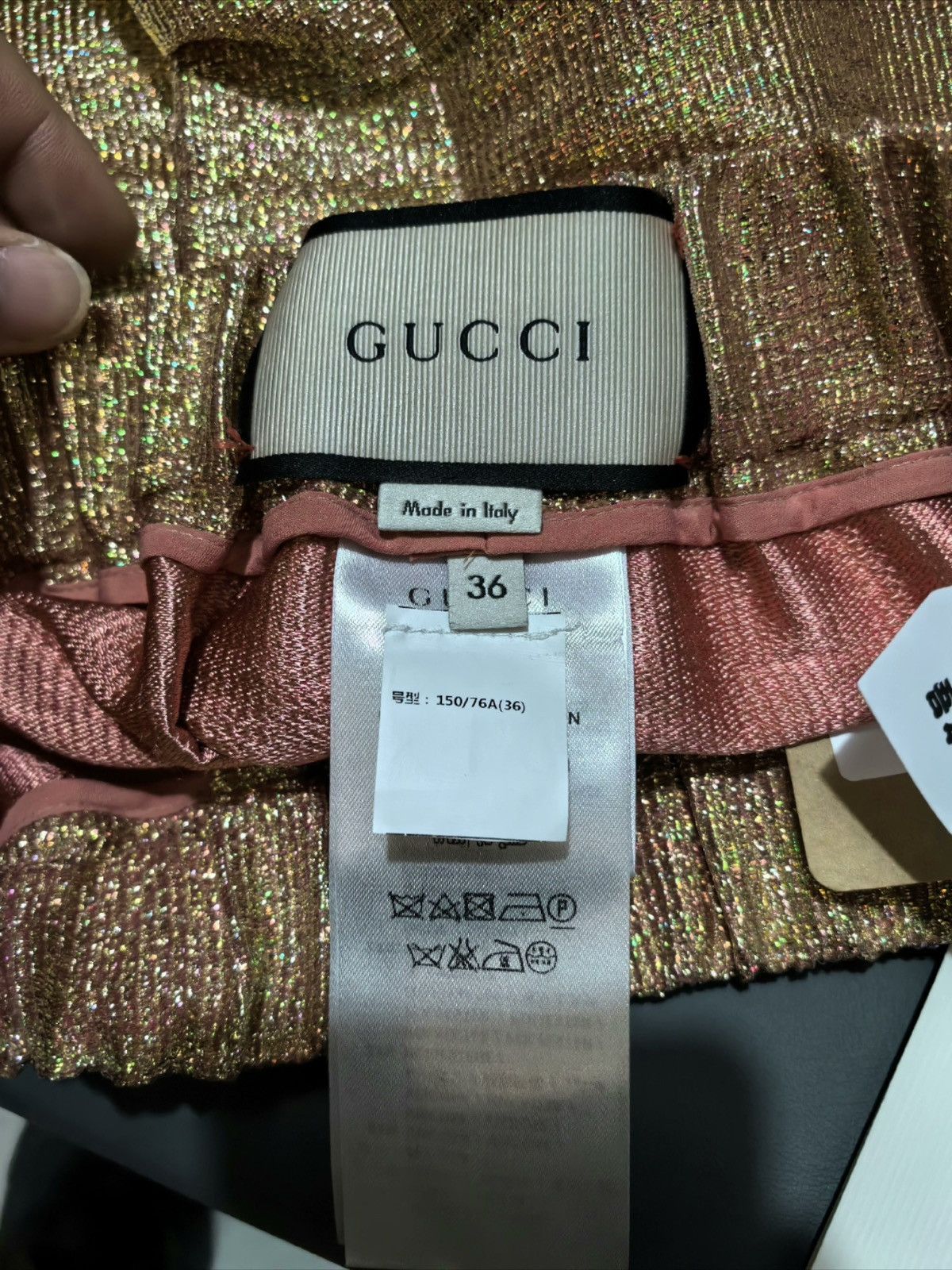 Gucci runway polyester skirt