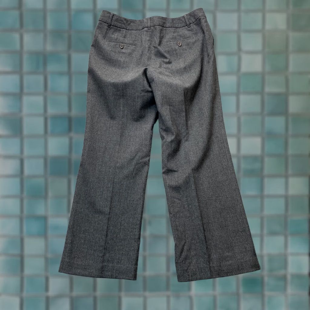 Talbots Talbots Heritage Pants Womens 4 Gray Heathered Wide-Leg Dress Pants Regular Inseam 28 in Gray Wool Blend Formal Dress Pants Womens Mens? Size 24" / US 00 / IT 34 - 1 Thumbnail