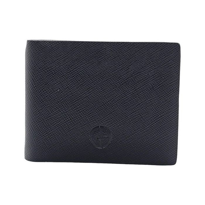 GIORGIO ARMANI Bifold Saffiano Leather Money Clip Wallet 58 OFF