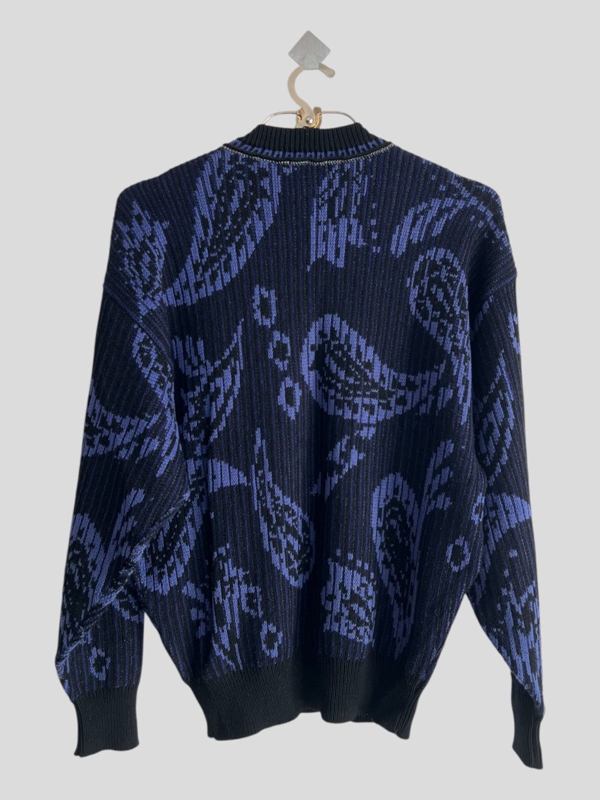 Yoshiyuki Konishi 90s Ficce Yoshiyuki Konishi Artwork Paisley V Neck Knitwear Size US M / EU 48-50 / 2 - 3 Thumbnail