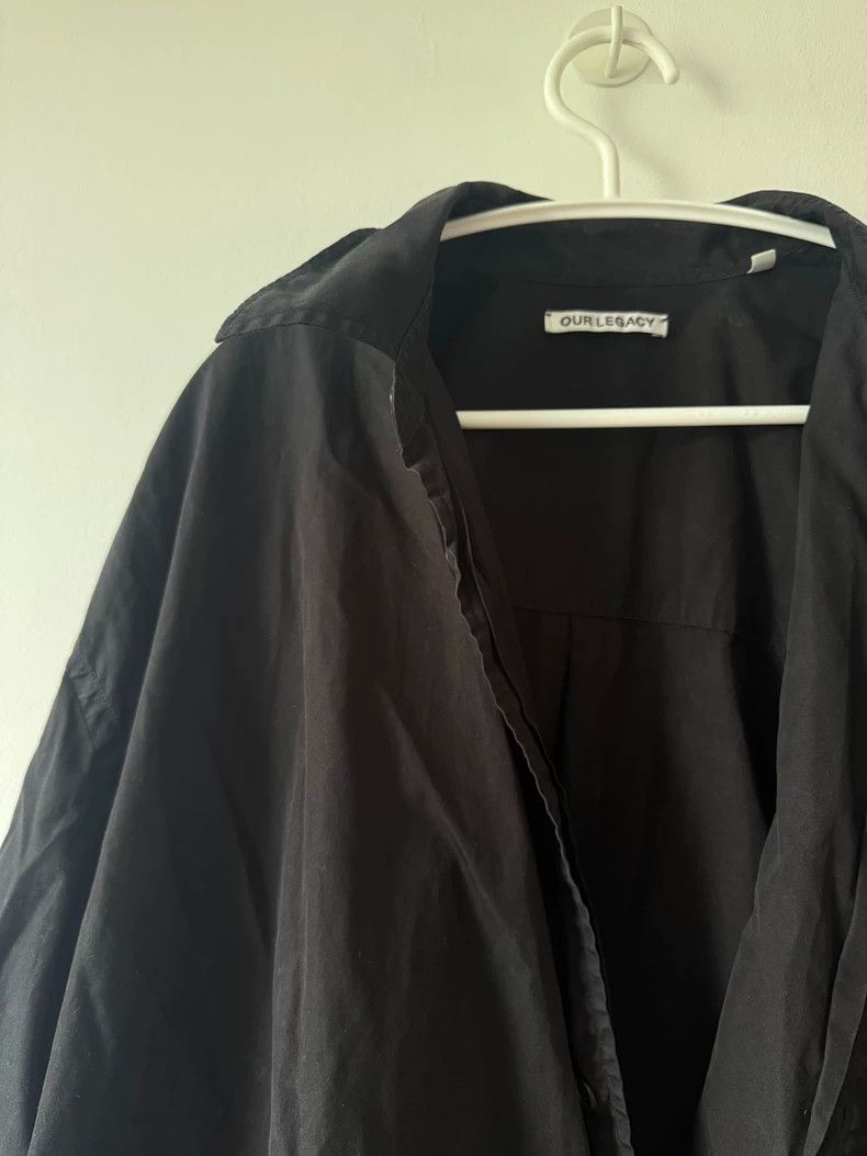 Our Legacy Our Legacy size48 Pure black long-sleeved shirt Size US M / EU 48-50 / 2 - 5 Thumbnail