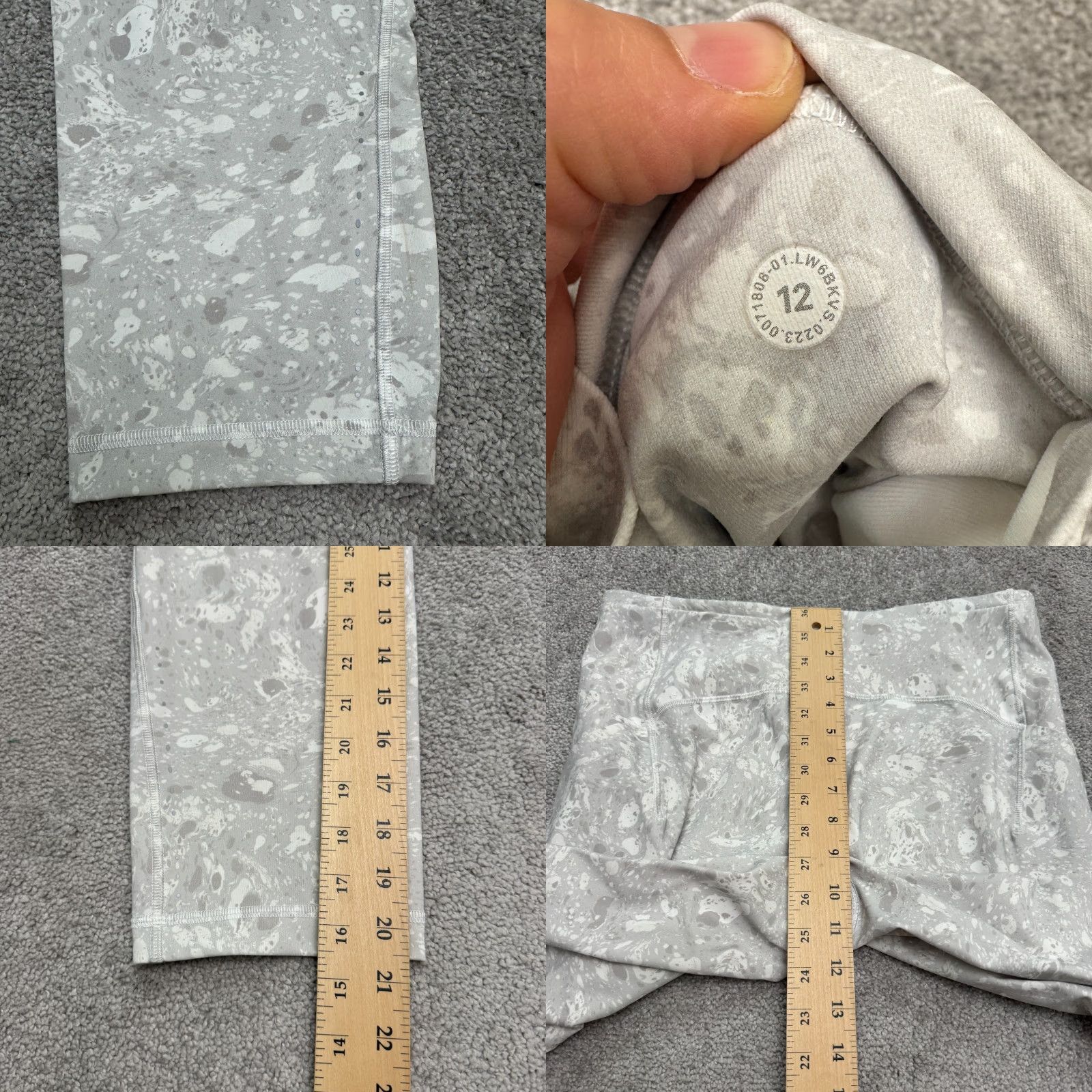 Lululemon Lululemon Base Pace High Rise Crop Active Pants Womens 12 Gray Athletic Cropped 20.5 in Inseam Size 34" / US 12 / IT 48 - 9 Thumbnail