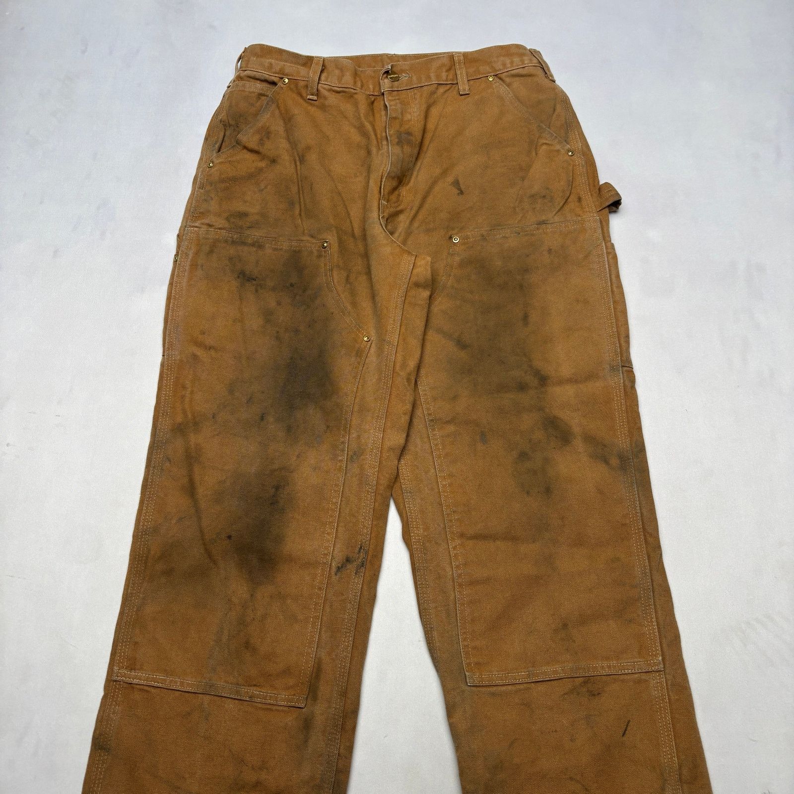 Carhartt Carhartt Iconic B01 Firm Duck Double Front Dungaree Pants 30 Size US 30 / EU 46 - 2 Thumbnail