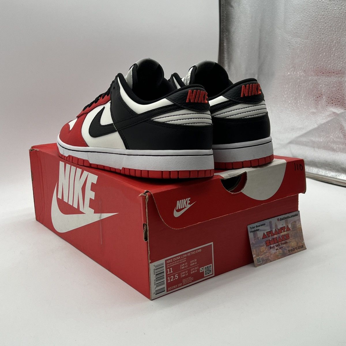 Nike NBA X Dunk Low 75Th anniversary bulls Size US 11 / EU 44 - 4 Thumbnail