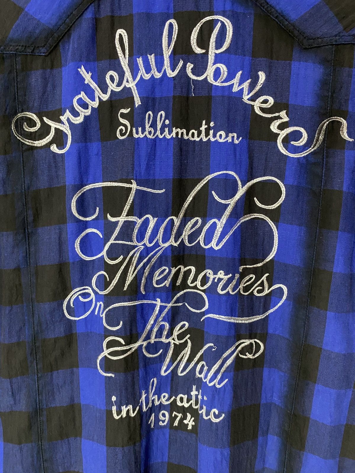 Japanese Brand Y2K In The Attic Poem Multipocket Plaid Shirt Size US M / EU 48-50 / 2 - 16 Thumbnail