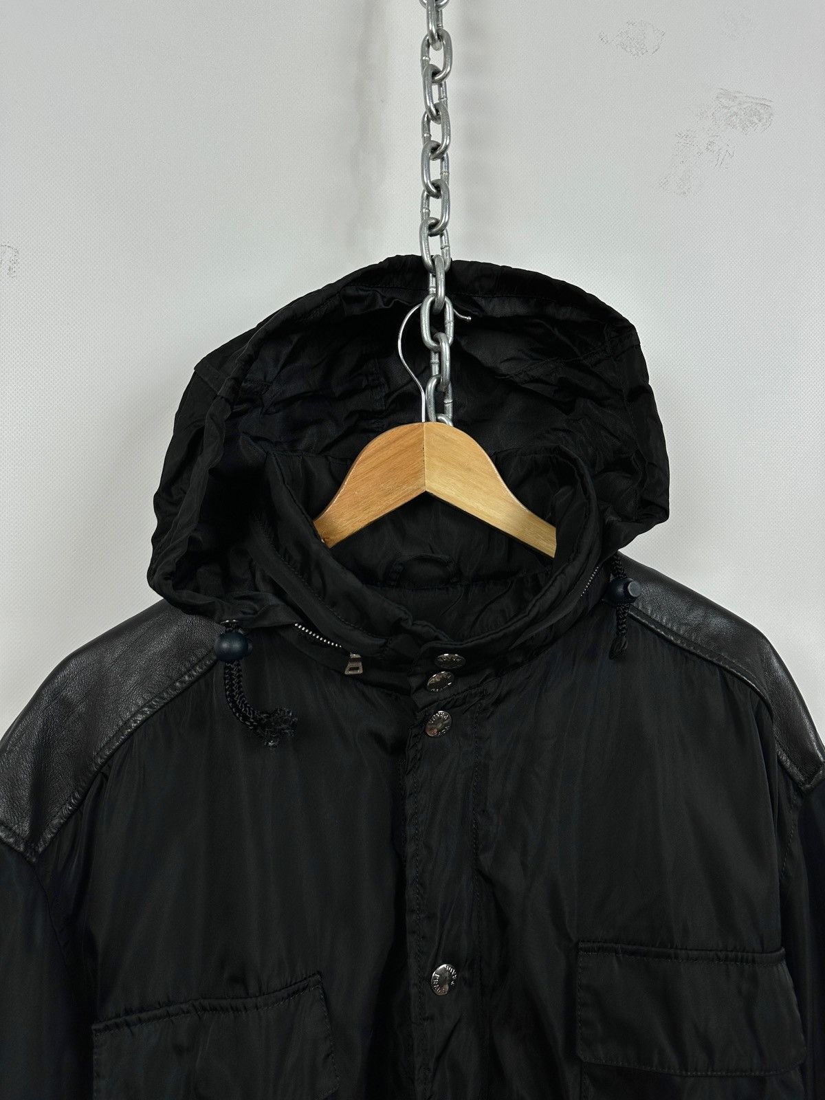 Prada Vintage Prada Nylon / Leather Jacket Coat + Lining Size US XL / EU 56 / 4 - 20 Thumbnail