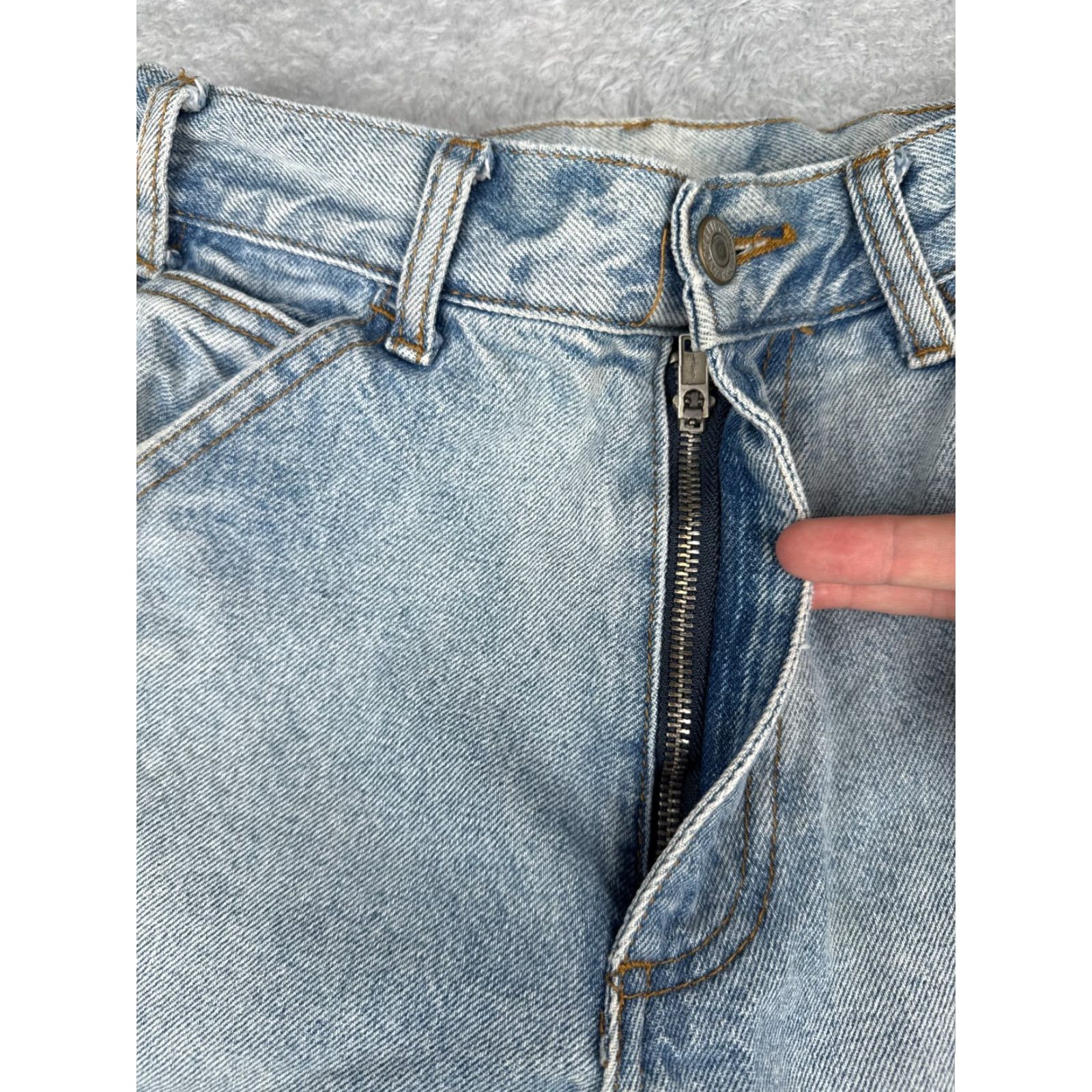 Vintage J Galt Jeans Womens Small Blue Light Wash Wide Leg High Rise Cotton 24x25 Size 28" / US 6 / IT 42 - 6 Thumbnail