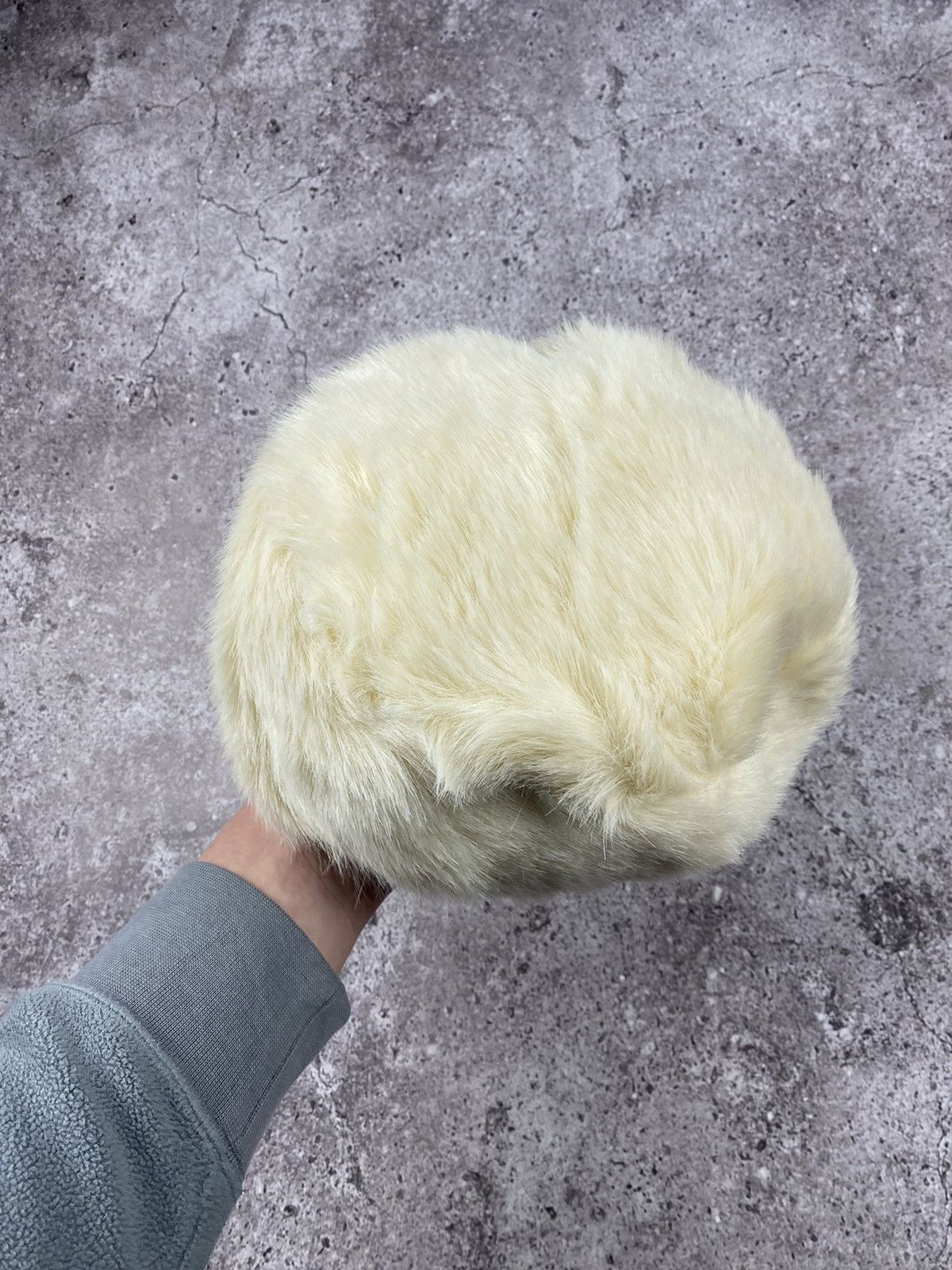 If Six Was Nine × Japanese Brand 80s Vintage white Fur Avant Garde Japan Soviet Hat Size ONE SIZE - 3 Thumbnail