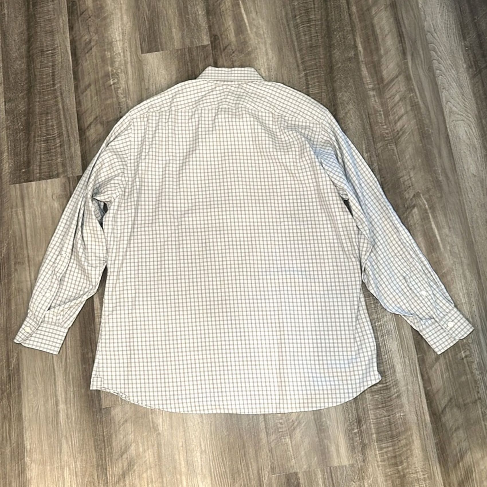 Proper Cloth Proper Cloth Spread Collar Checkered Long Sleeve Button Down 2XL Gray Mens Shirt Size US XXL / EU 58 / 5 - 3 Thumbnail