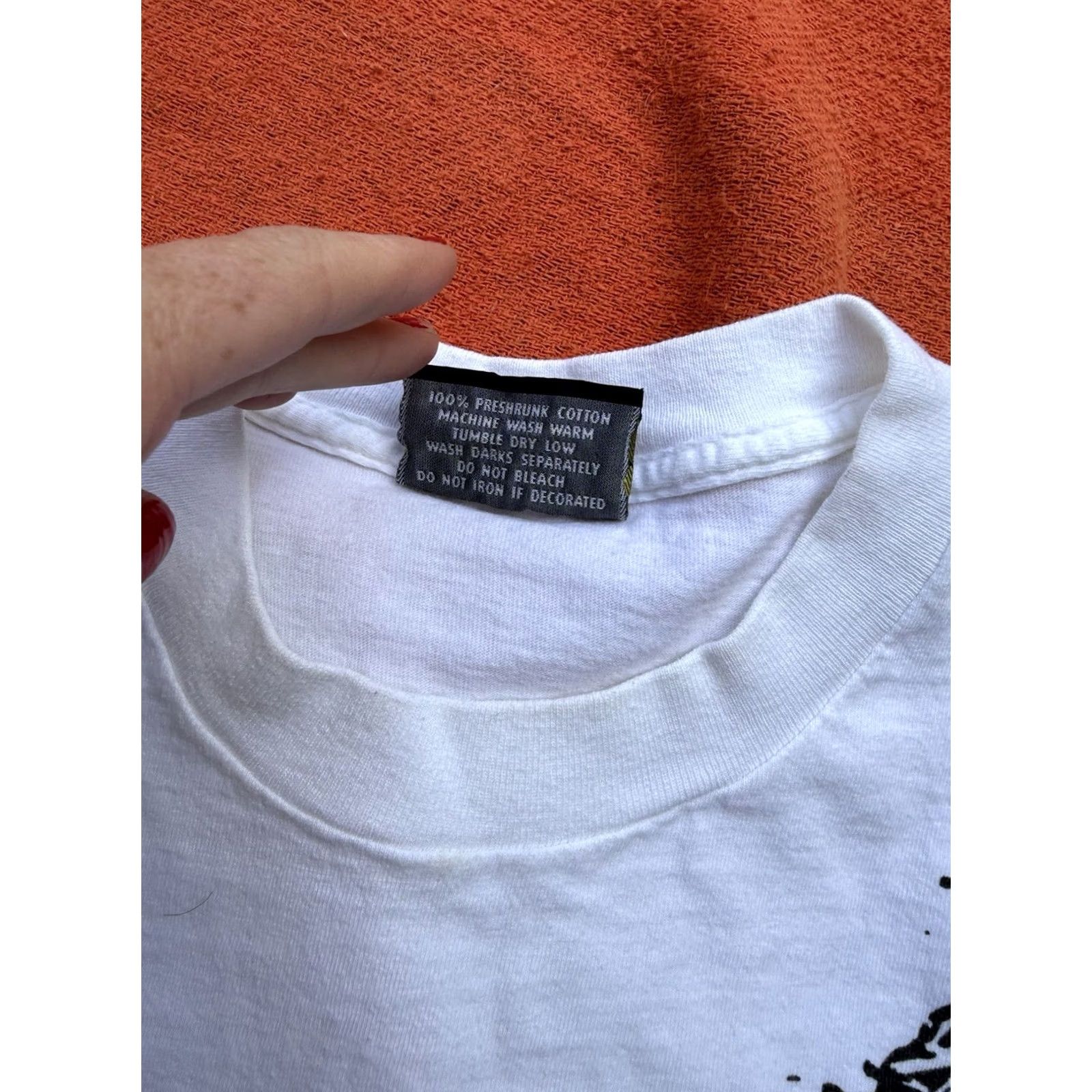 Vintage VINTAGE Your Head Goes Here T-Shirt Men XL White 90s Animal Humor Graphic Print Short Sleeve Crew Neck Cotton USA Made Size US XL / EU 56 / 4 - 3 Thumbnail