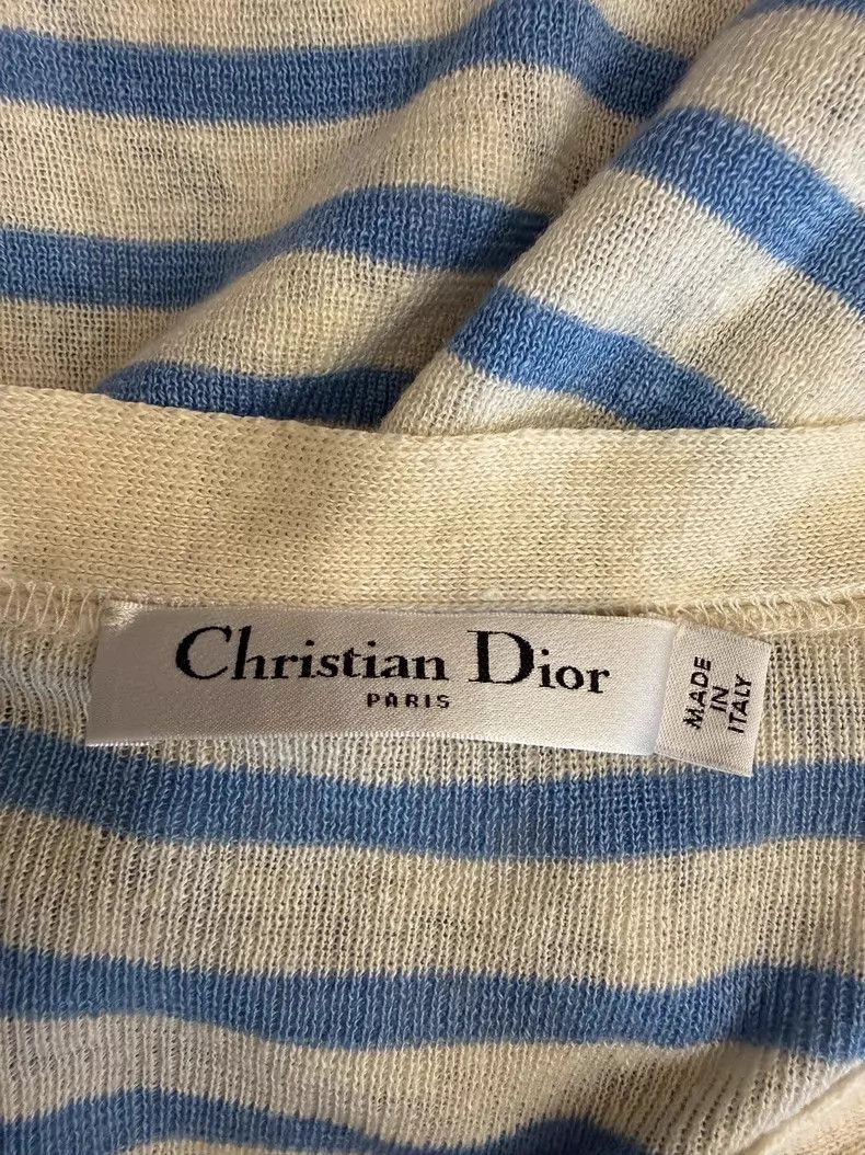Dior Dior Blue and white striped knitted cardigan coat Size XS / US 0-2 / IT 36-38 - 5 Thumbnail