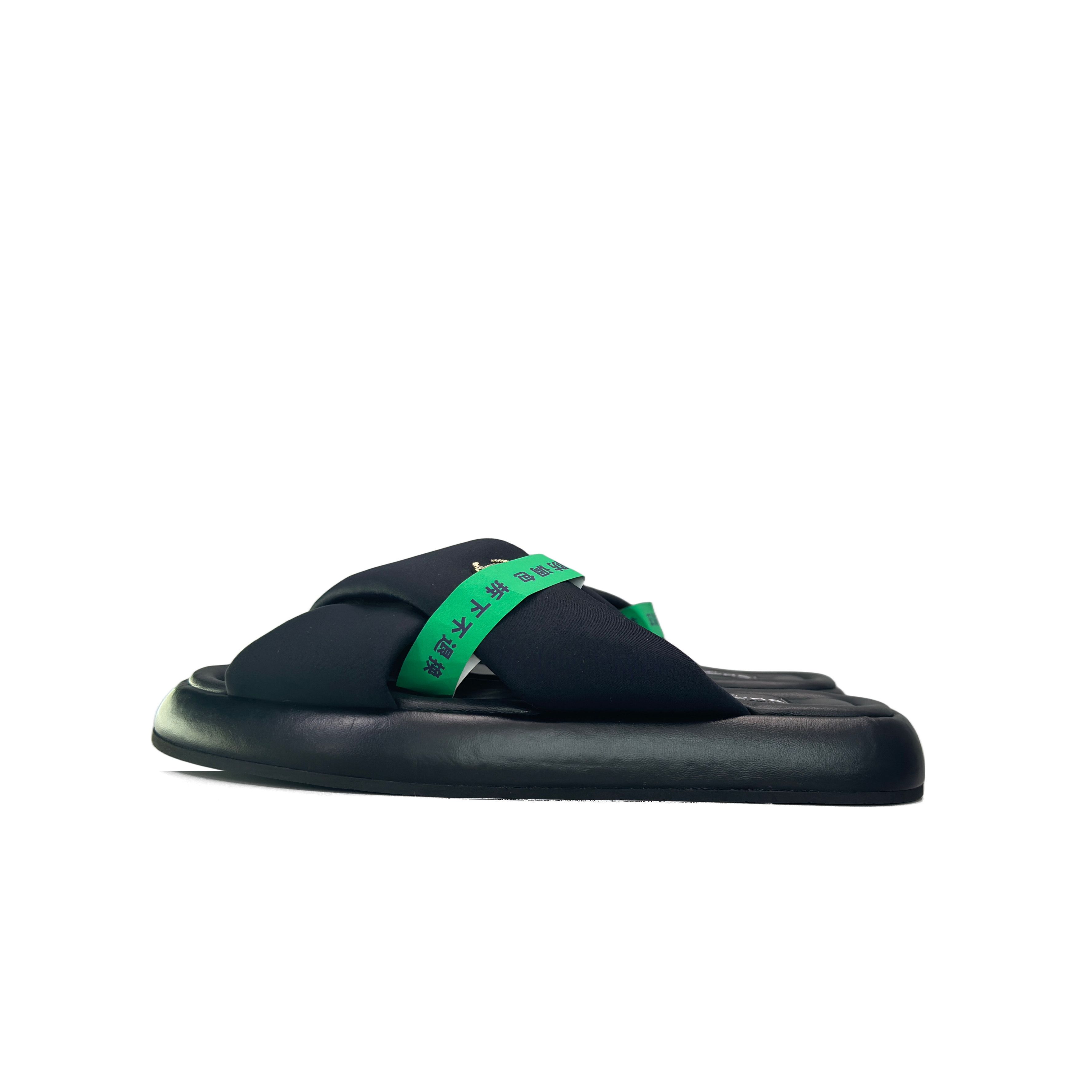 Chanel Chanel Black Fabric CC Logo Sandals Size 38 Size US 8 / IT 38 - 1 Thumbnail