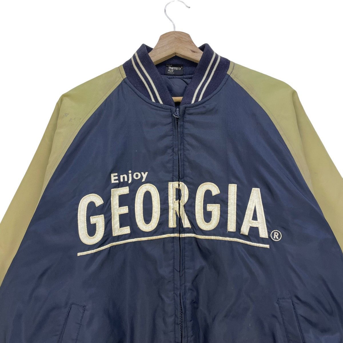 Japanese Brand 💥Vintage Bomber Raglan Georgia Embroidery Jacket Size US M / EU 48-50 / 2 - 3 Thumbnail