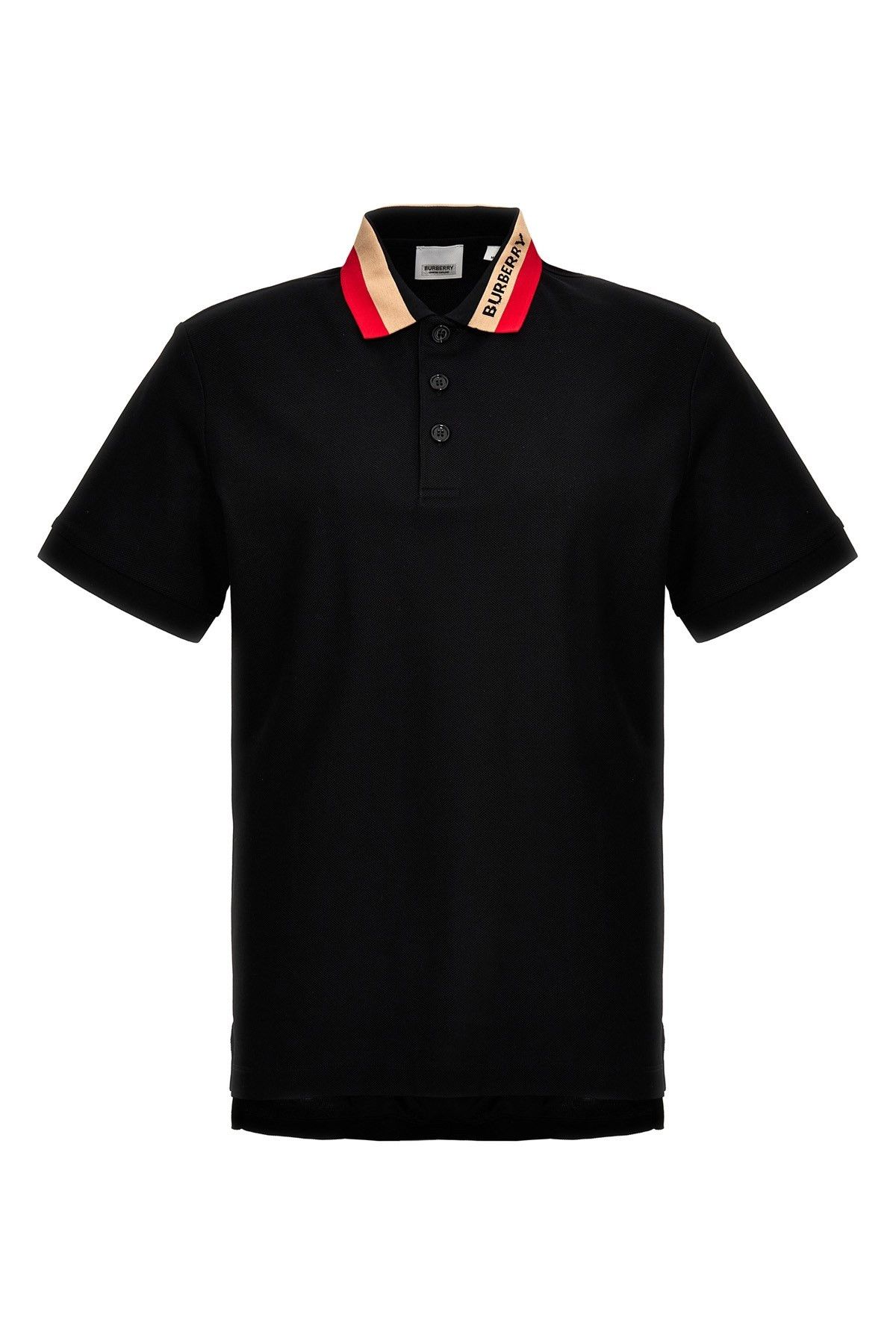 image of Burberry 'edney' Polo Shirt in Black, Men's (Size XS)