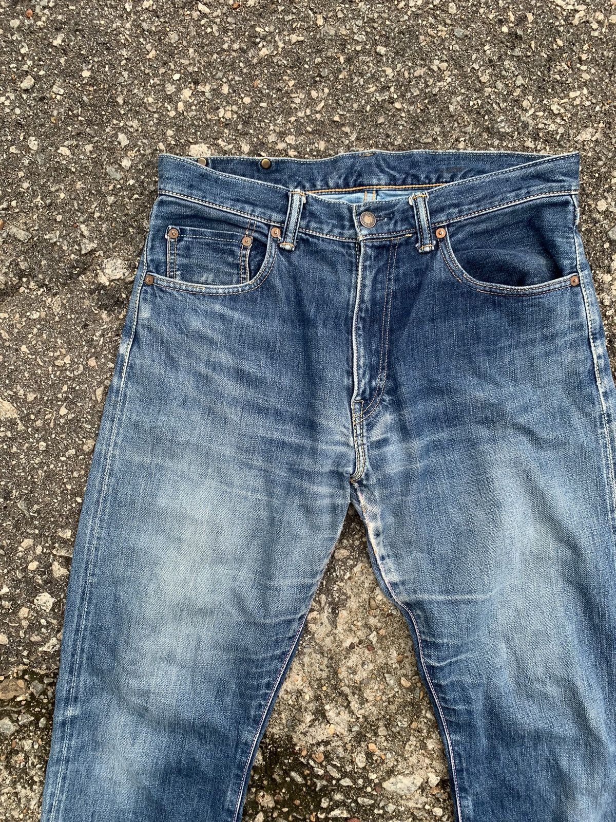 Japan Blue MOMOTARO ❌ JAPAN BLUE SELVEDGE DISTRESSED DENIM Size US 32 / EU 48 - 3 Thumbnail