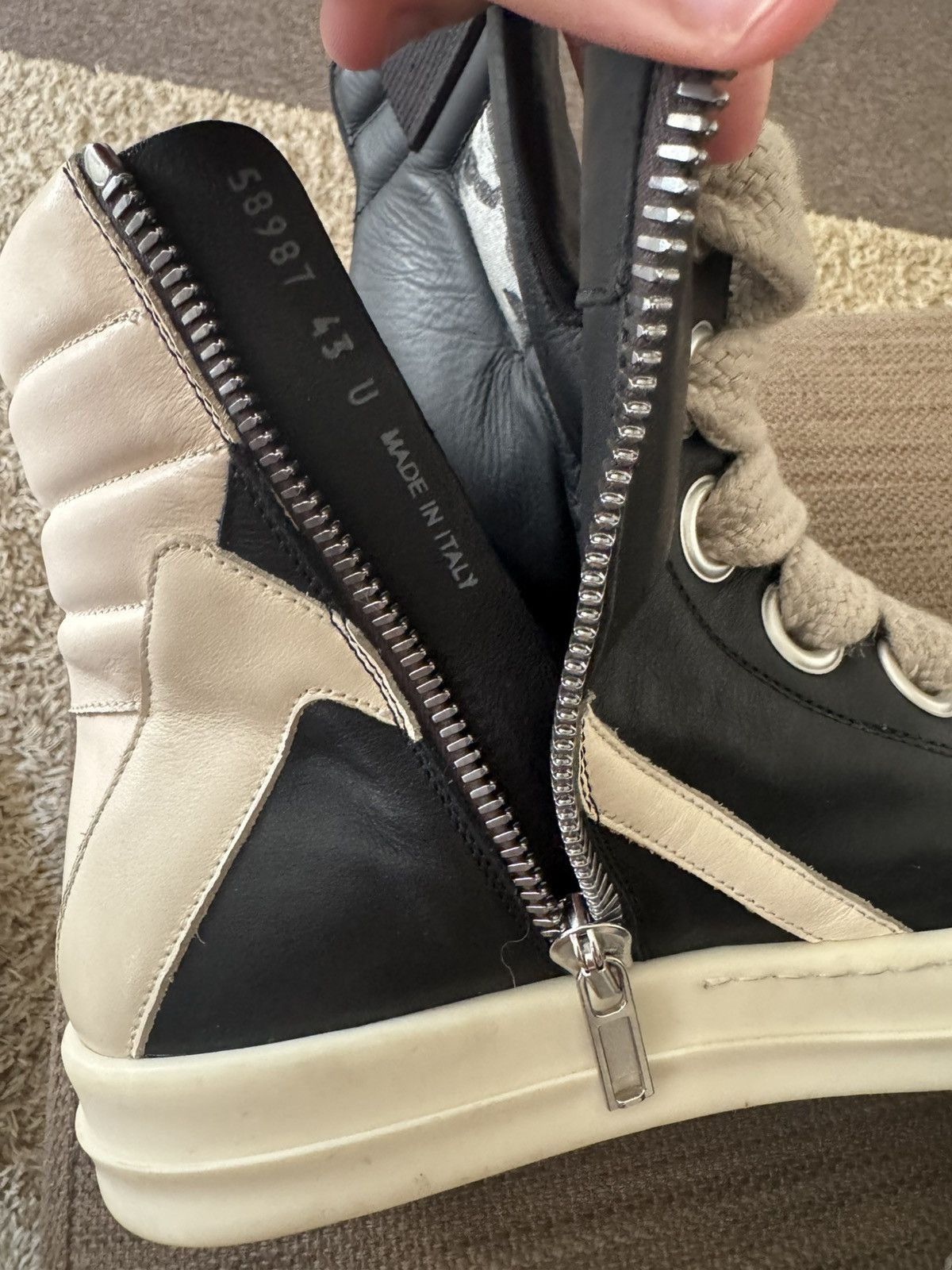 Rick Owens Jumbo Lace Geobaskets Size US 10 / EU 43 - 5 Thumbnail