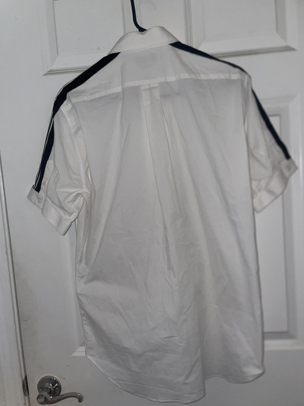 Alexander McQueen NWT Alexander McQueen White Black Stripe Spike Button Down Size US XL / EU 56 / 4 - 5 Thumbnail