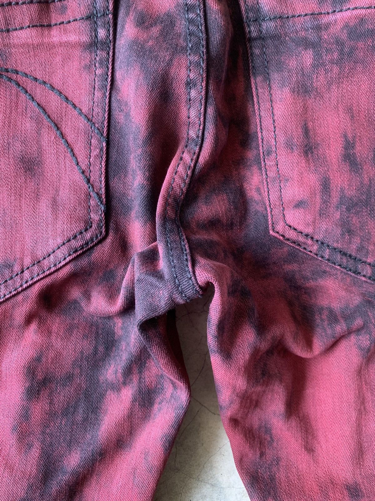 Japanese Brand NO ID. Blood Ripped Skinny Jeans Size US 31 - 14 Thumbnail
