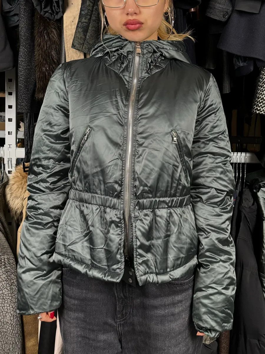 Prada 2000s Prada Dark Olive Puffer Jacket Size XS / US 0-2 / IT 36-38 - 2 Thumbnail