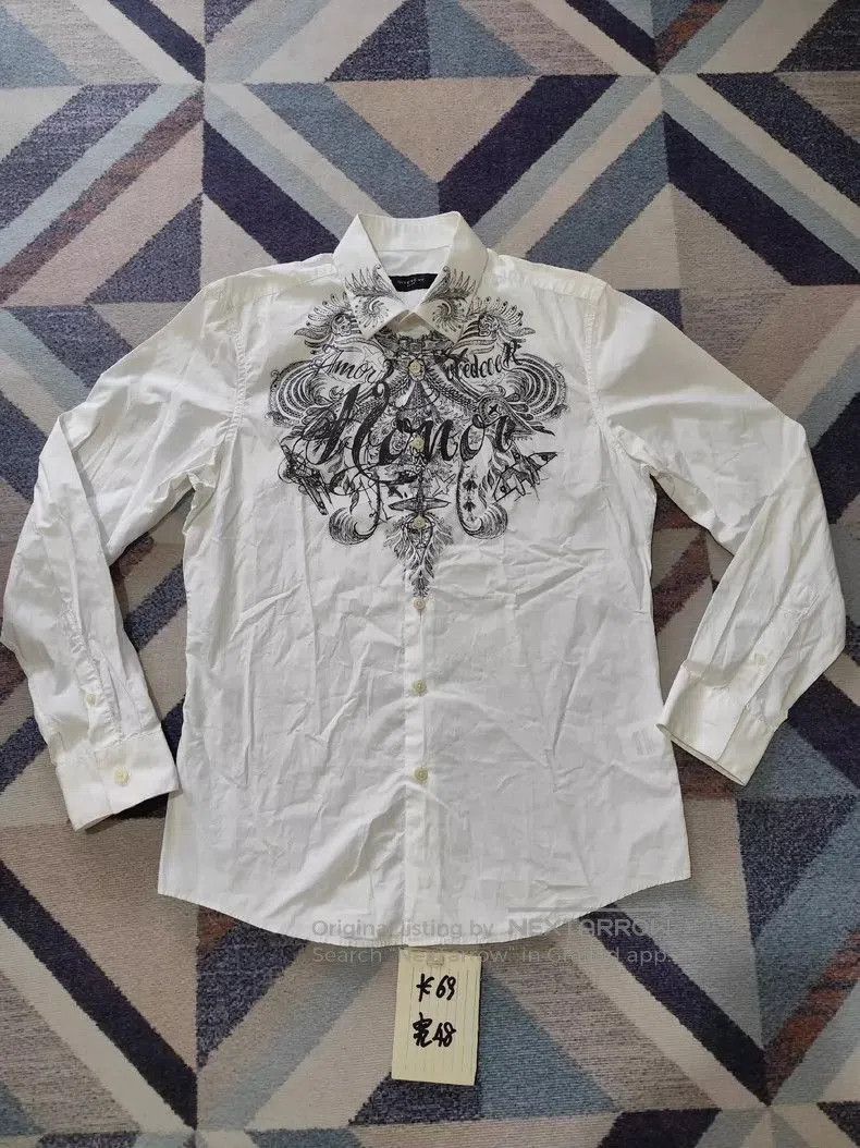 Givenchy GIVENCHY White Long Sleeve Shirt . Size US S / EU 44-46 / 1 - 1 Thumbnail
