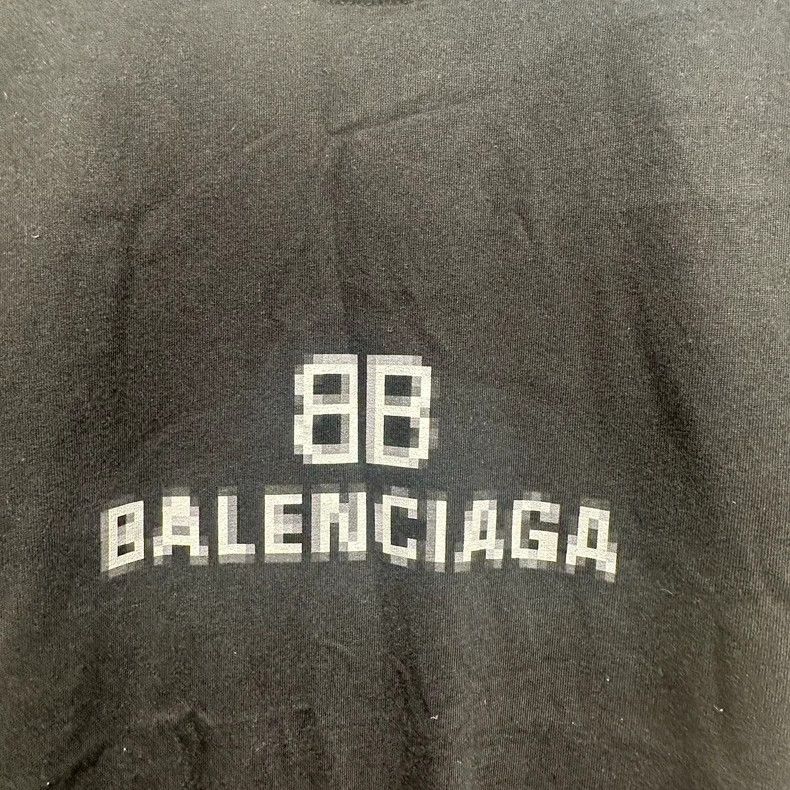 Balenciaga Balenciaga Mosaic Blurred Logo BB Letter Loose Short Sleev Size US XS / EU 42 / 0 - 6 Thumbnail