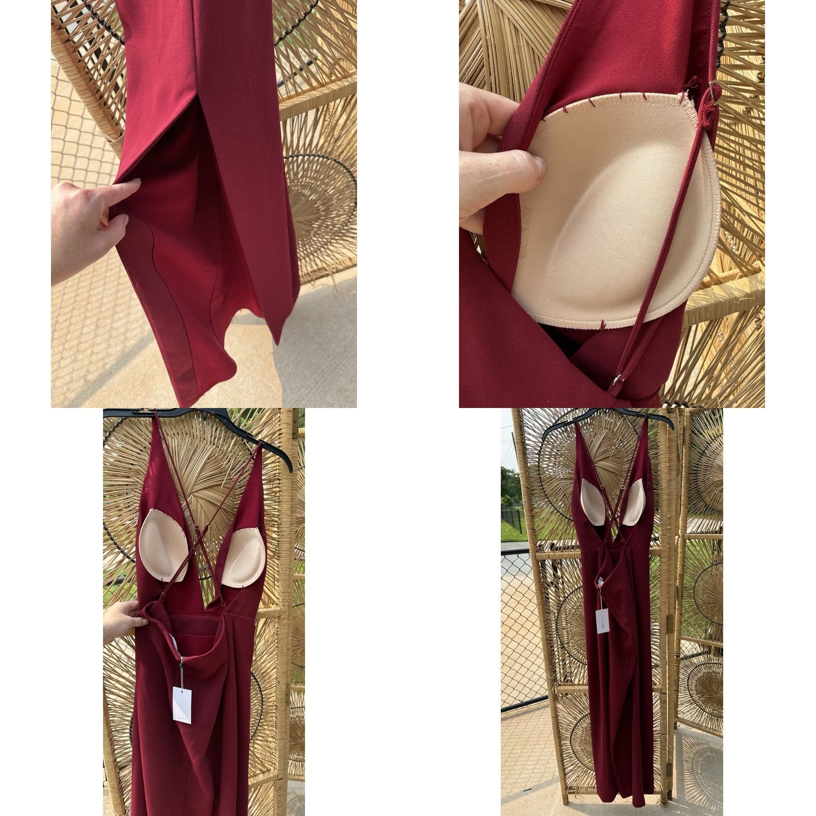 Vintage Lovers + Friends Pinot Noir Long Evening Gown Red A-Line Ball Maxi Large New With Tags Women Dress Party/Cocktail Size L / US 10 / IT 46 - 8 Thumbnail