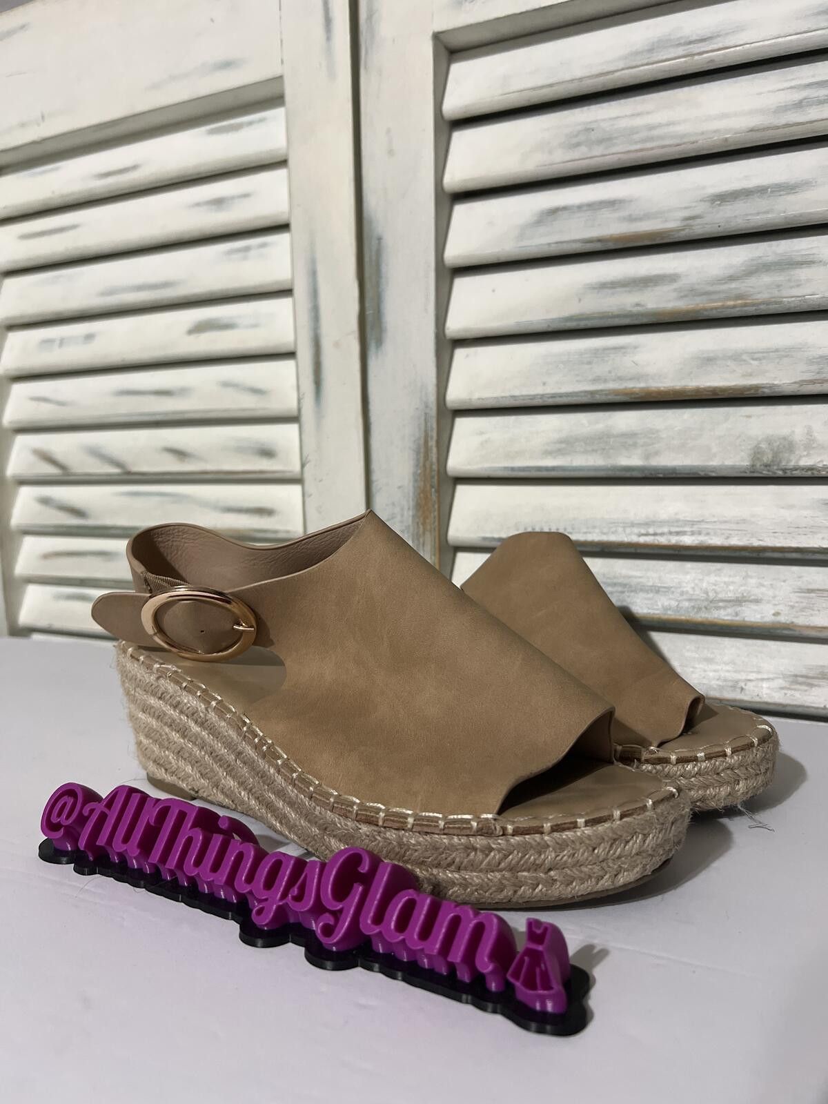 Other Cathrine Tan Wedge Espadrille Sandals Slingback Strap 8.5 Size US 8.5 / IT 38.5 - 1 Thumbnail