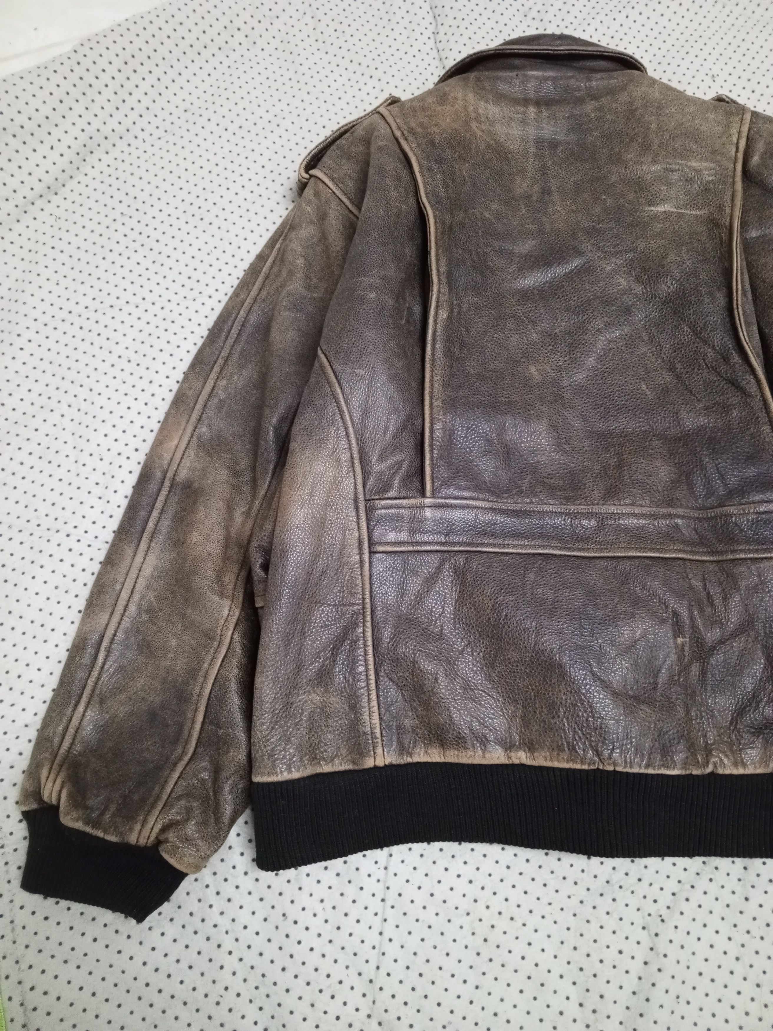 Other DANBURY USA ARMY STYLE LEATHER JACKET Size US L / EU 52-54 / 3 - 7 Thumbnail