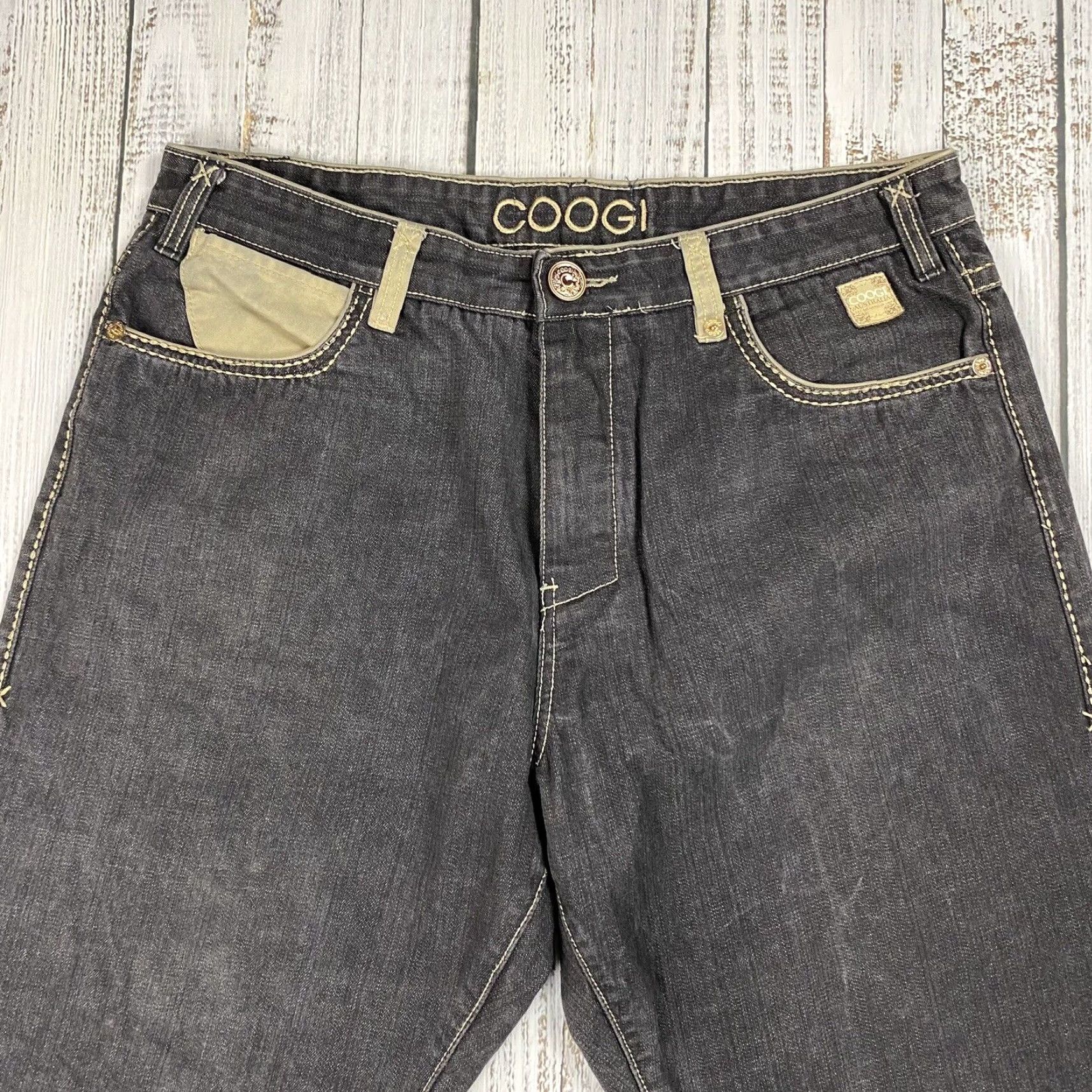 Coogi VINTAGE COOGI 90s EMBROIDERED VIRGIN MARY BLACK DENIM JEANS 40X34 MENS Size US 40 / EU 56 - 6 Thumbnail