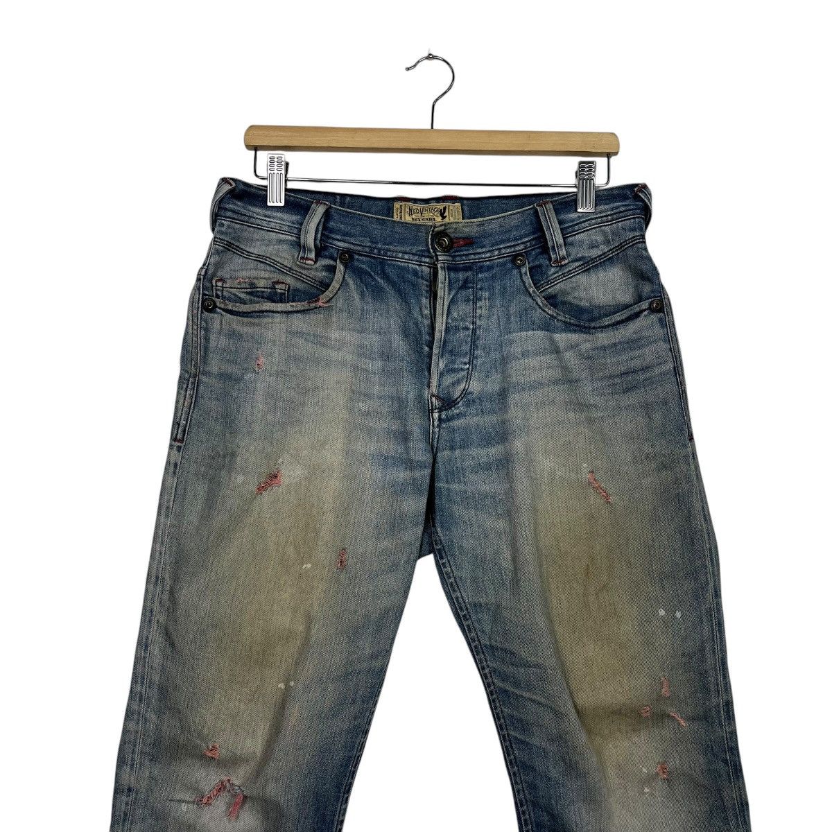 Japanese Brand × Vintage Vintage Back Number Distressed Denim Size 32" / US 10 / IT 46 - 3 Thumbnail