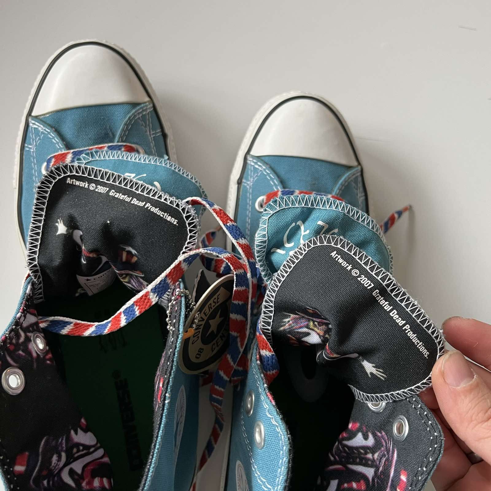 Band Tees RARE 2007 CONVERSE X GRATEFUL DEAD COLLECTION Sneakers SZ 43 Size US 9.5 / EU 42-43 - 7 Thumbnail