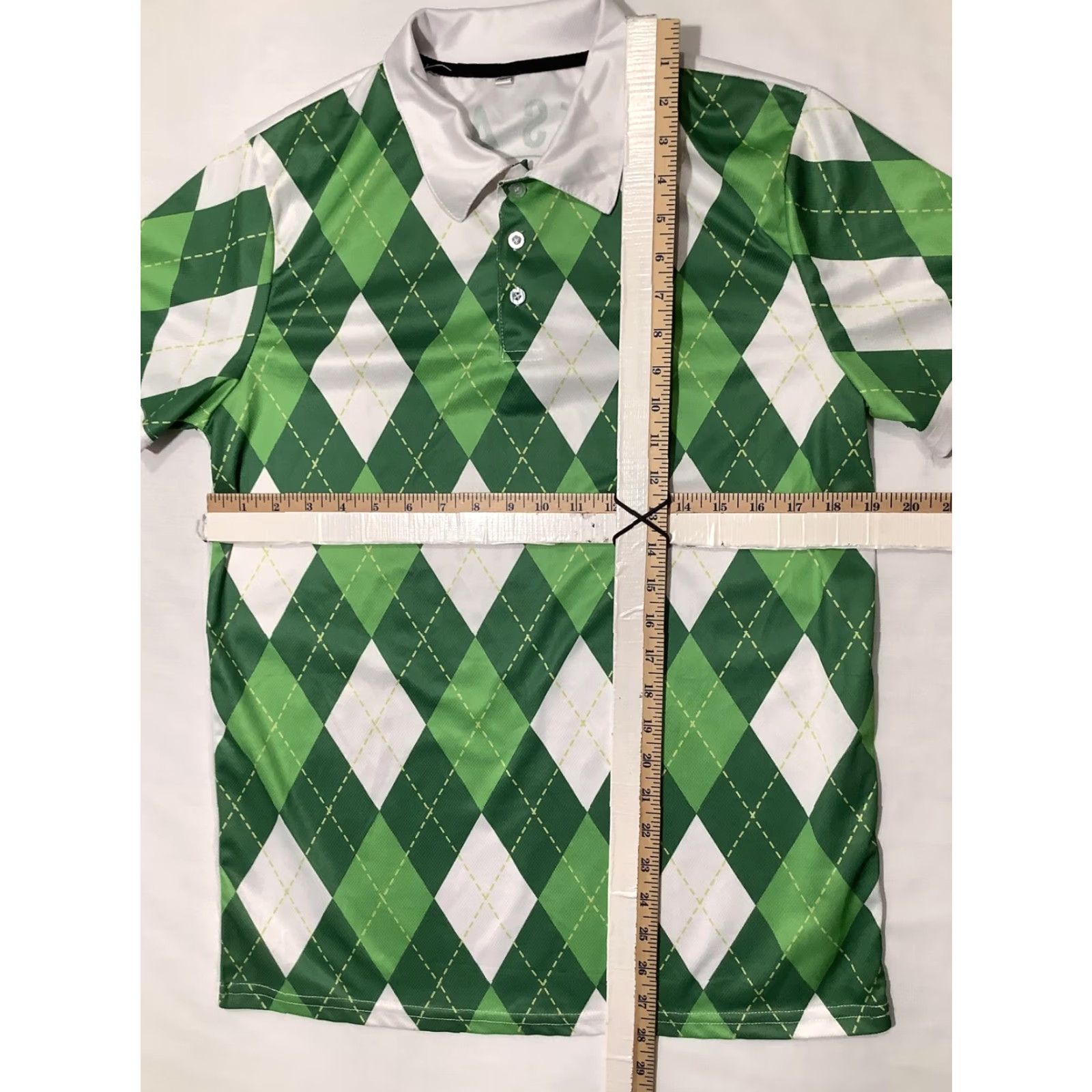 Vintage Pagymo Polo Shirt Mens M Green Argyle Golf Funny Slogan Graphic Size US M / EU 48-50 / 2 - 7 Thumbnail