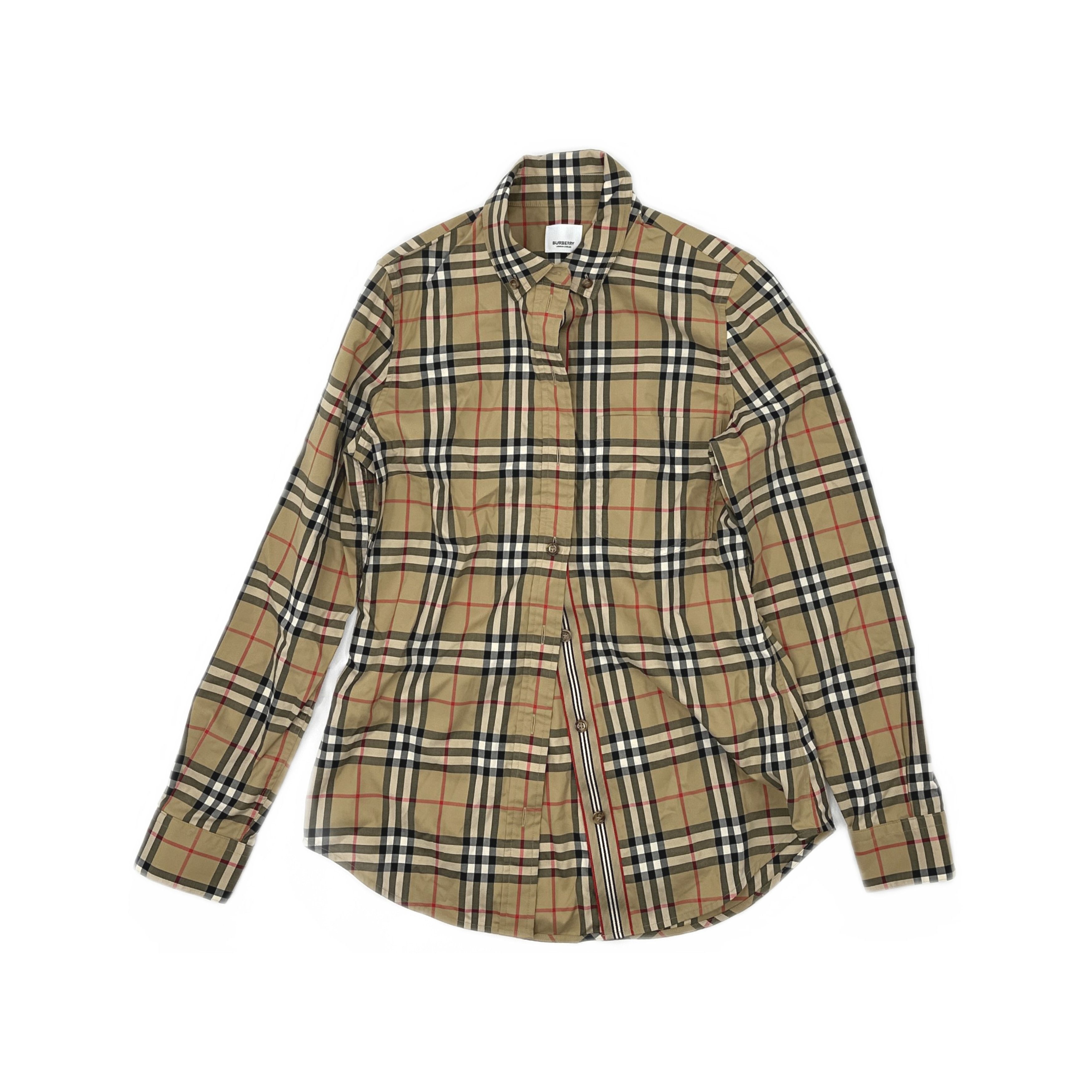 Burberry Burberry Check Cotton Button Up Shirt IT 40 Size S / US 4 / IT 40 - 1 Thumbnail