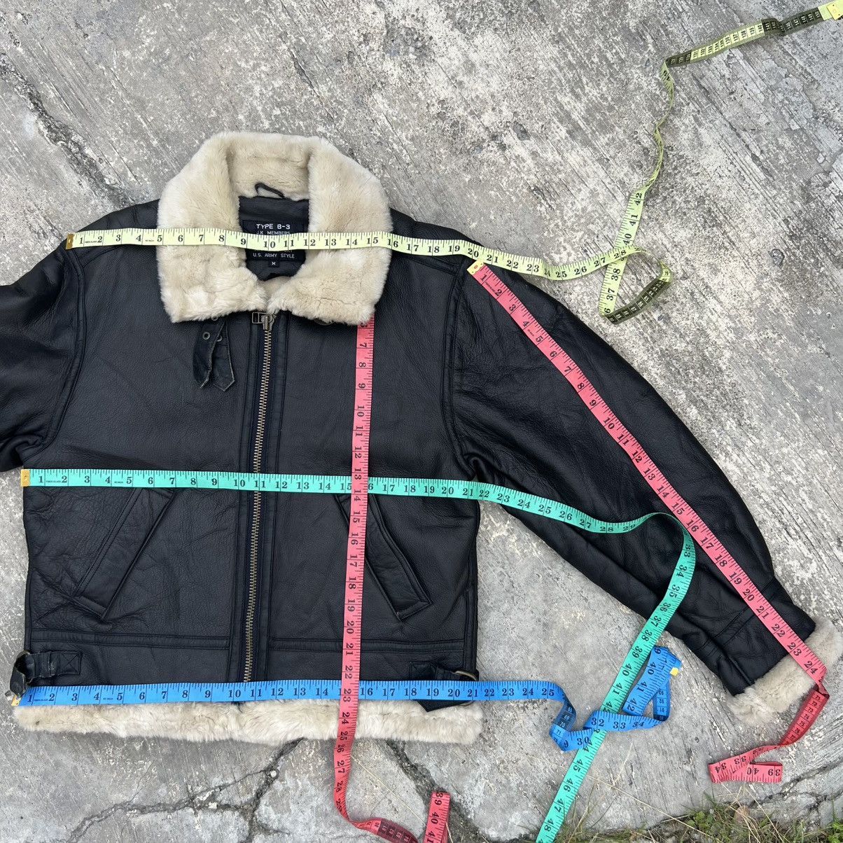 Genuine Leather “VINTAGE B-3” LEATHER FLIGHT JACKET BLACK CREAM LINED Size US M / EU 48-50 / 2 - 20 Thumbnail