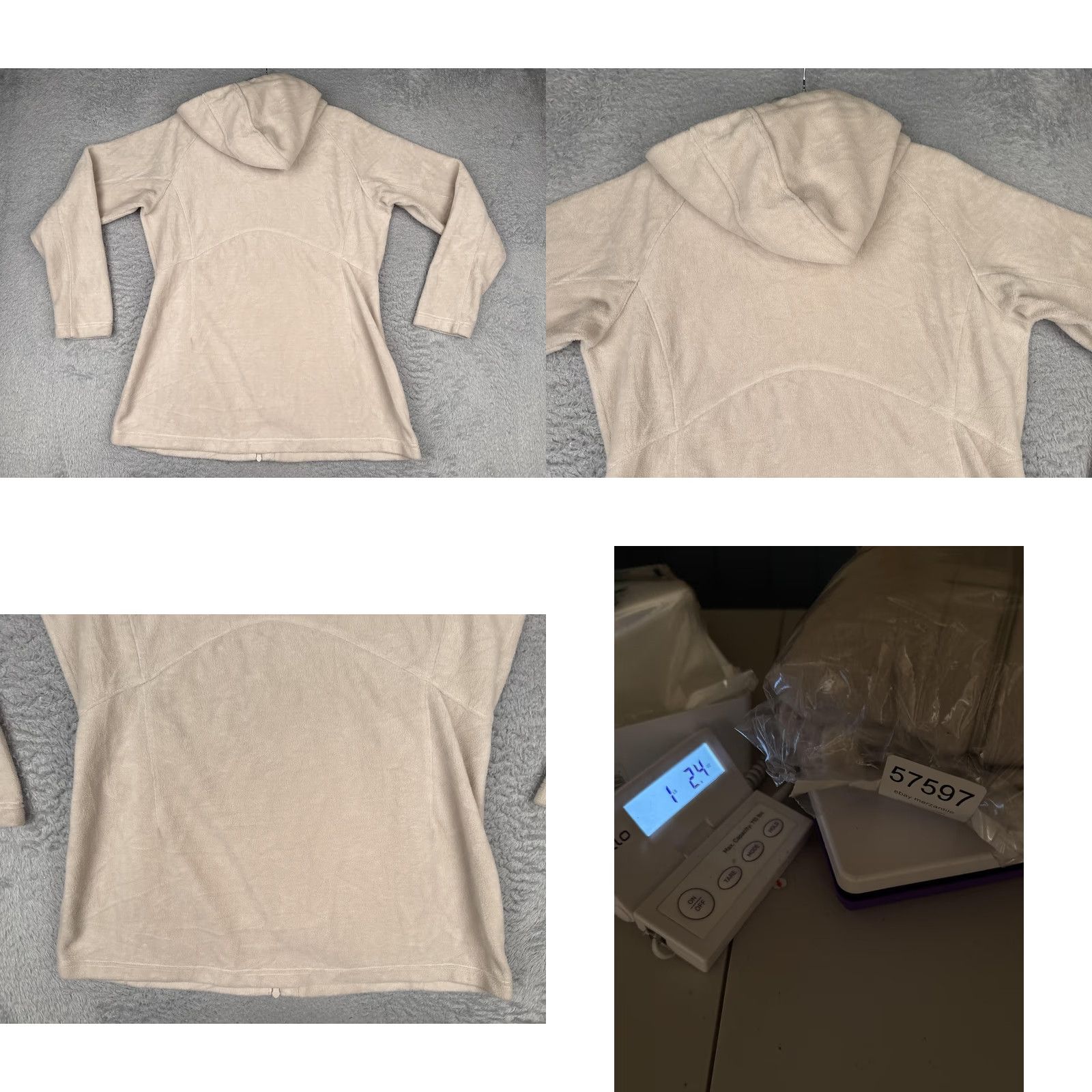 Vintage Columbia Jacket Womens XL Beige Fleece Hooded Long Full Zip Pockets Outdoor Warm Size XL / US 12-14 / IT 48-50 - 9 Thumbnail