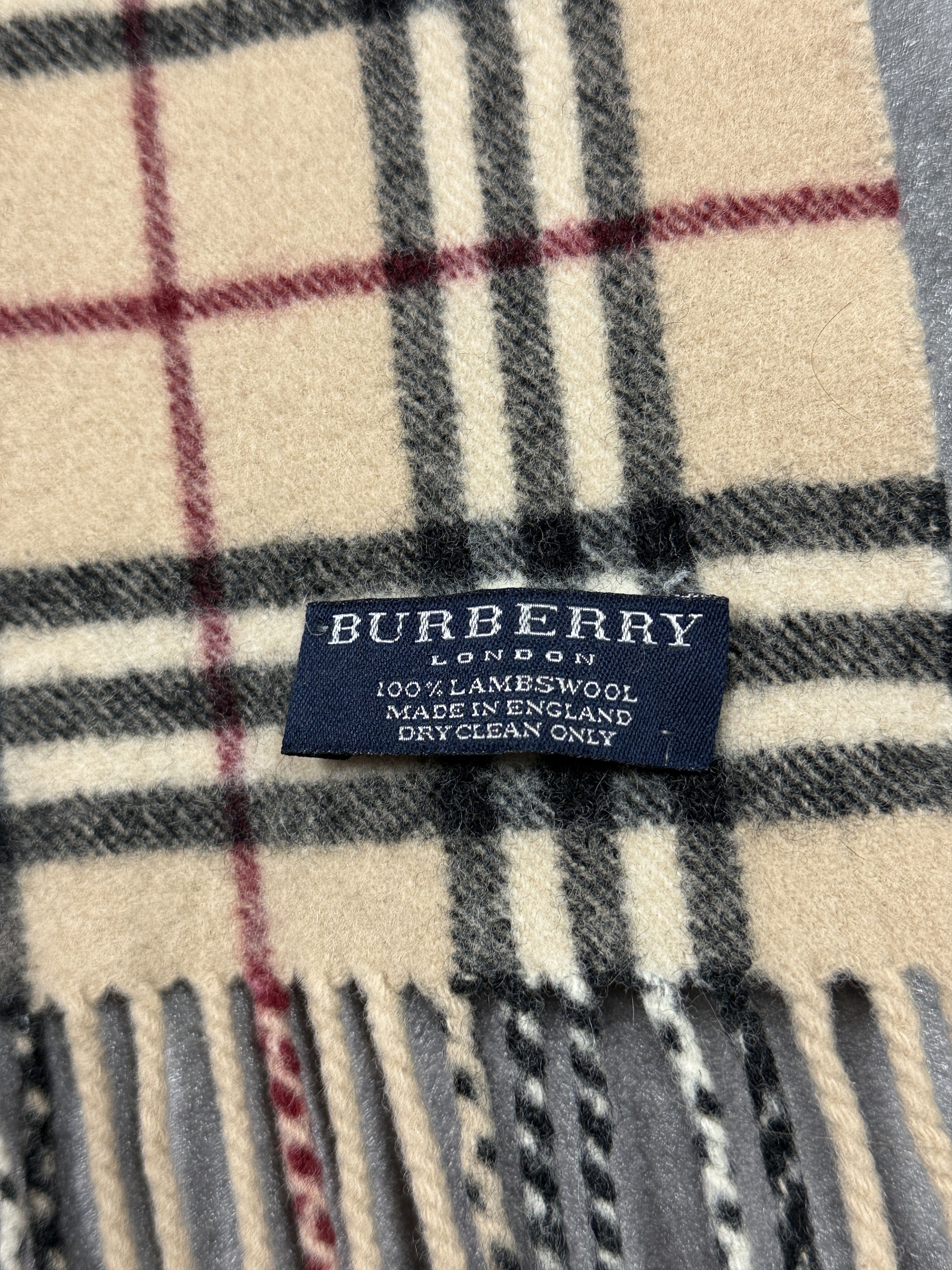 Burberry Burberry wool scarf Nova Check classic beige plaid Size ONE SIZE - 3 Thumbnail