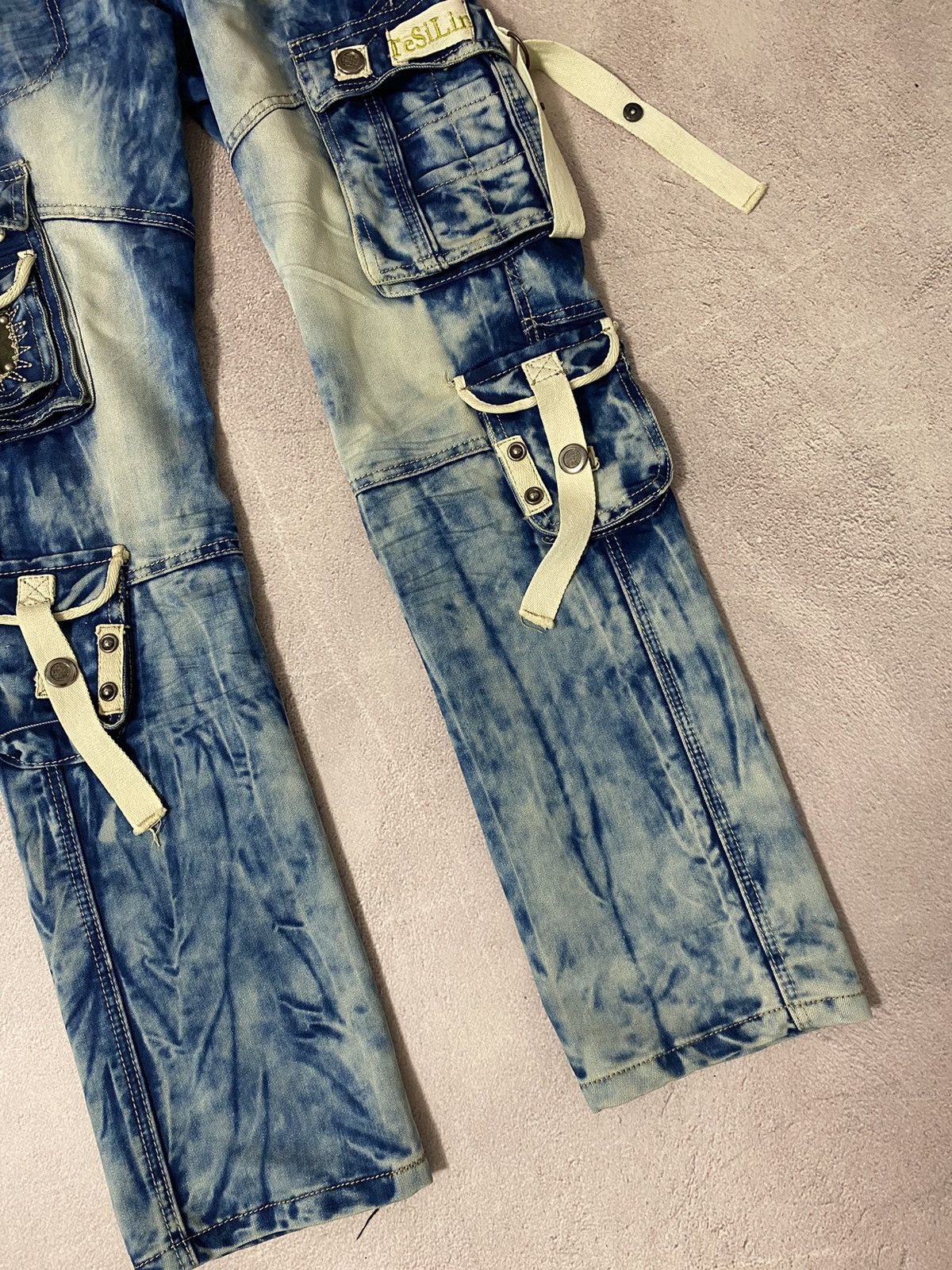 Vintage Dirty pants Faded Crash denim thrashed y2k distressed jeans Size US 32 / EU 48 - 5 Thumbnail