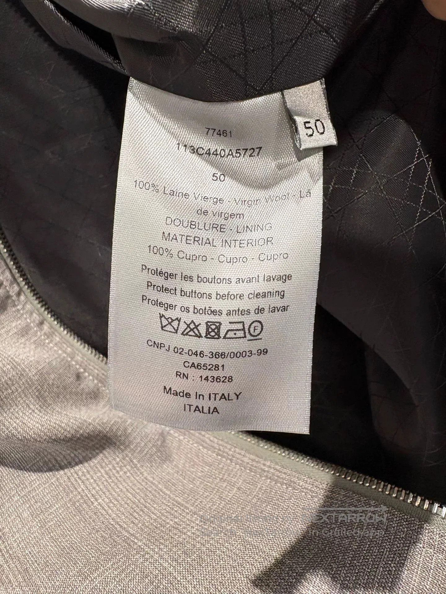 Dior Dior Gray Plaid Wool Jacket Coat. Size US XL / EU 56 / 4 - 4 Thumbnail