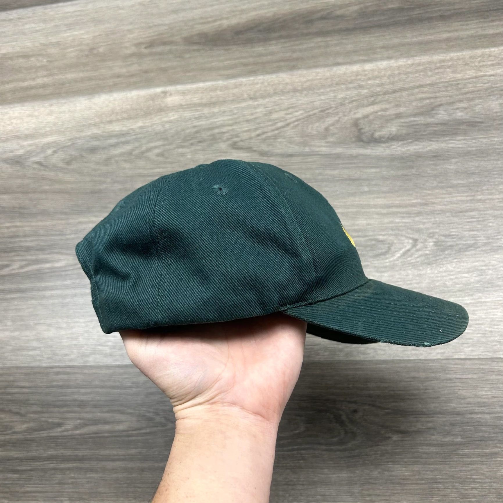 Nike VINTAGE Nike Hat Cap Mens S Green Yellow Swoosh Snap Back 90s RARE Baseball Cap Mens Adjustable Twill Cotton Front Swoosh 90s USA Women? Size ONE SIZE - 4 Thumbnail